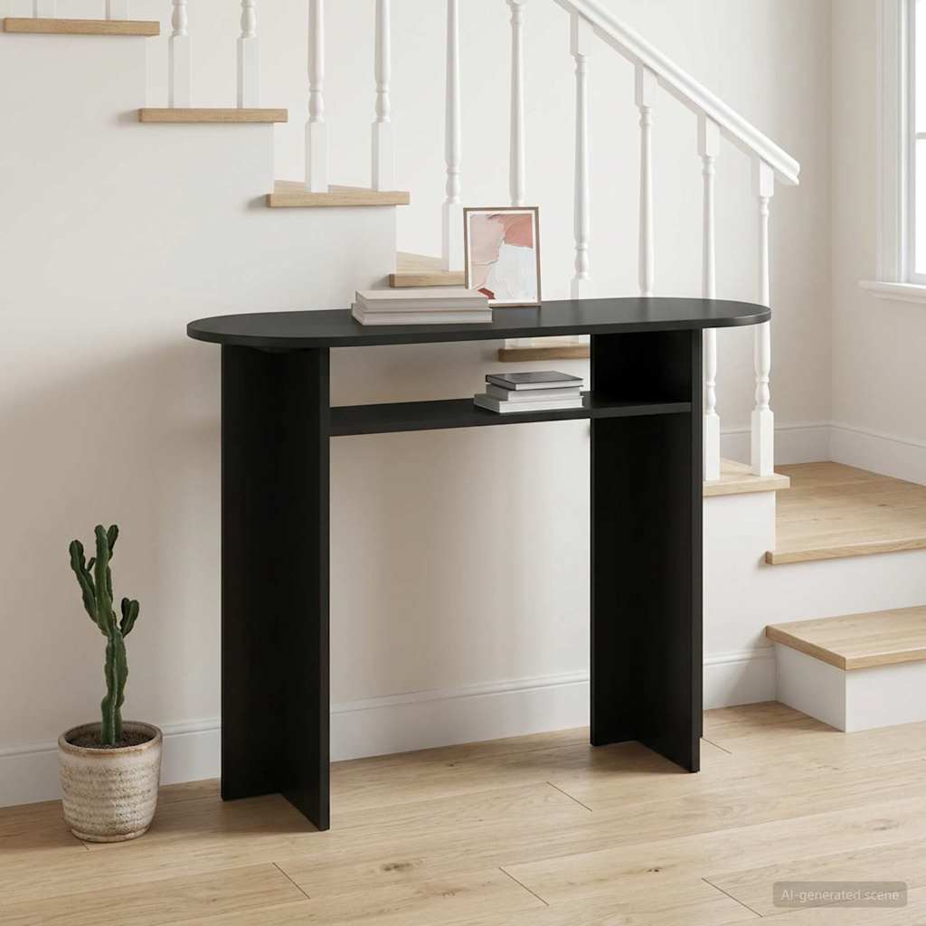 Table console Chêne noir 100 x 39,5 x 75 cm Bois d'ingénierie - XIOS