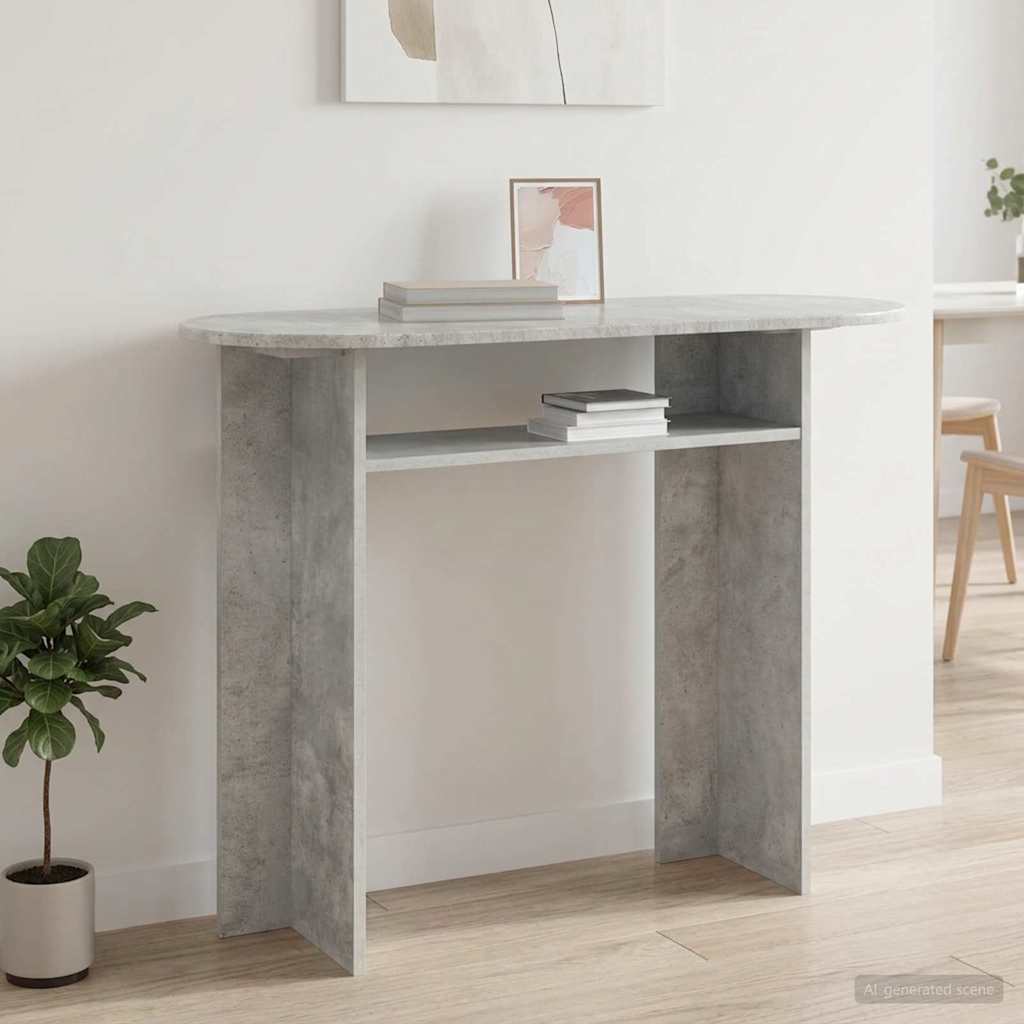 Table console Gris béton 100 x 39,5 x 75 cm Bois d'ingénierie - XIOS
