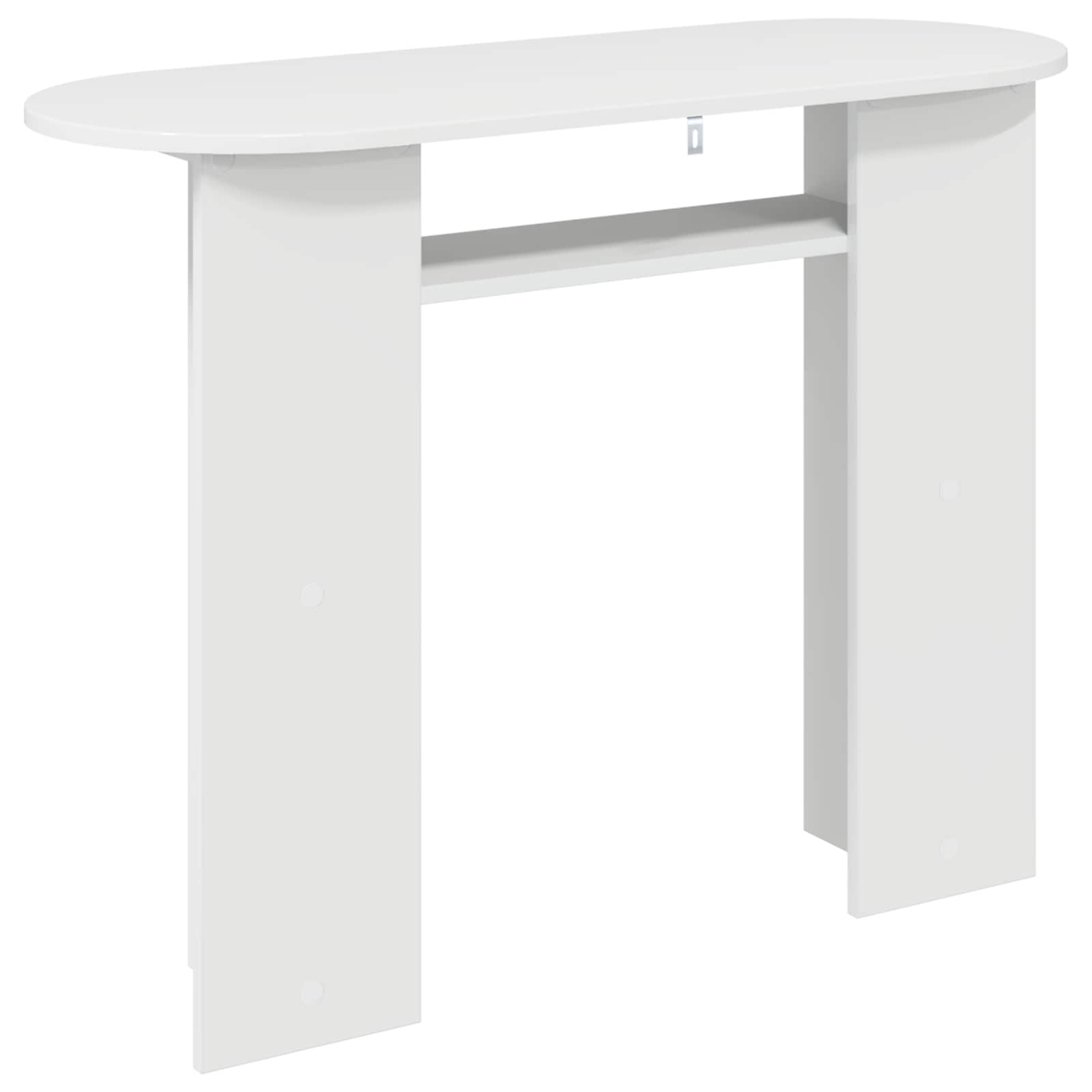 Table console avec stockage Blanc brillant 100 x 39,5 x 75 cm - XIOS