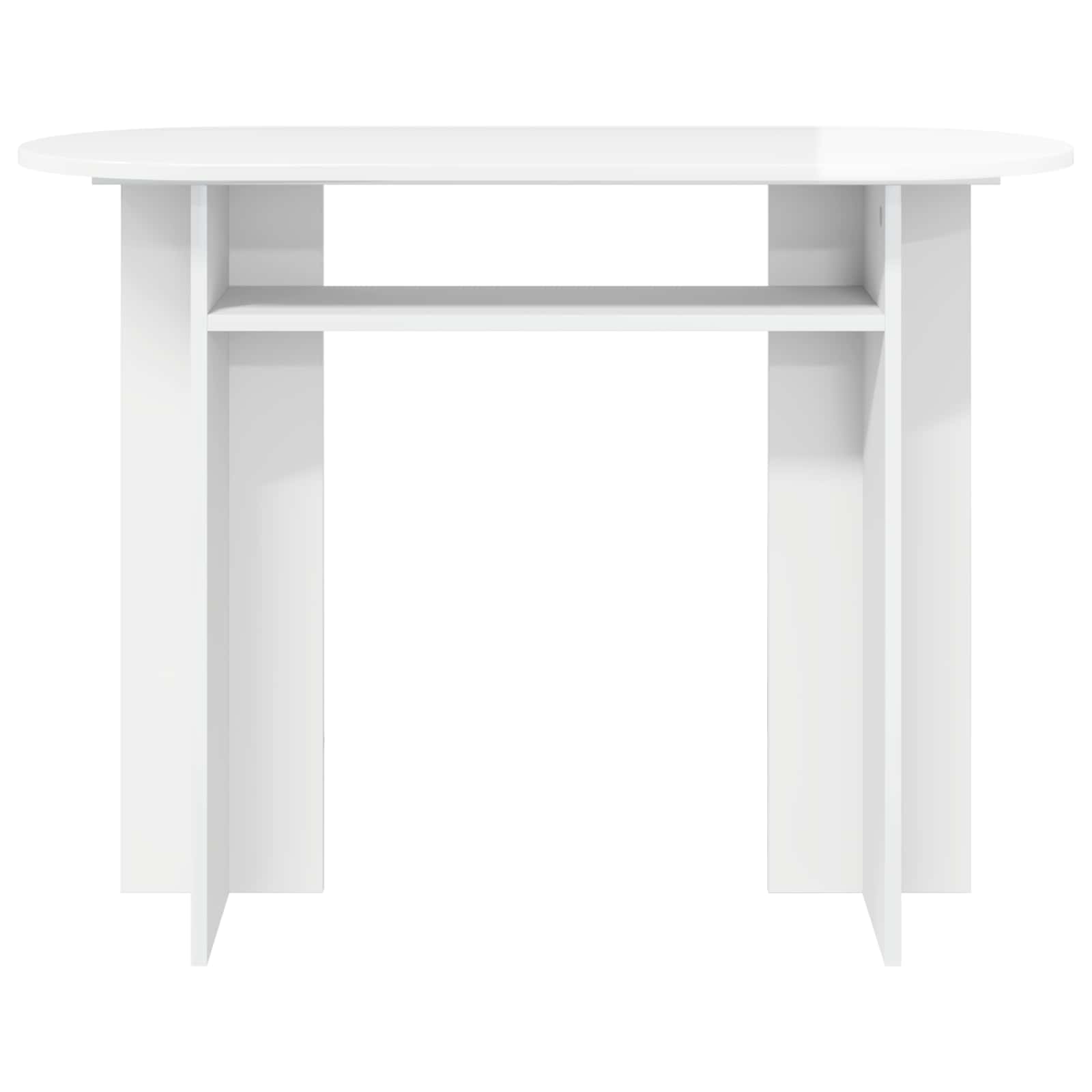 Table console avec stockage Blanc brillant 100 x 39,5 x 75 cm - XIOS