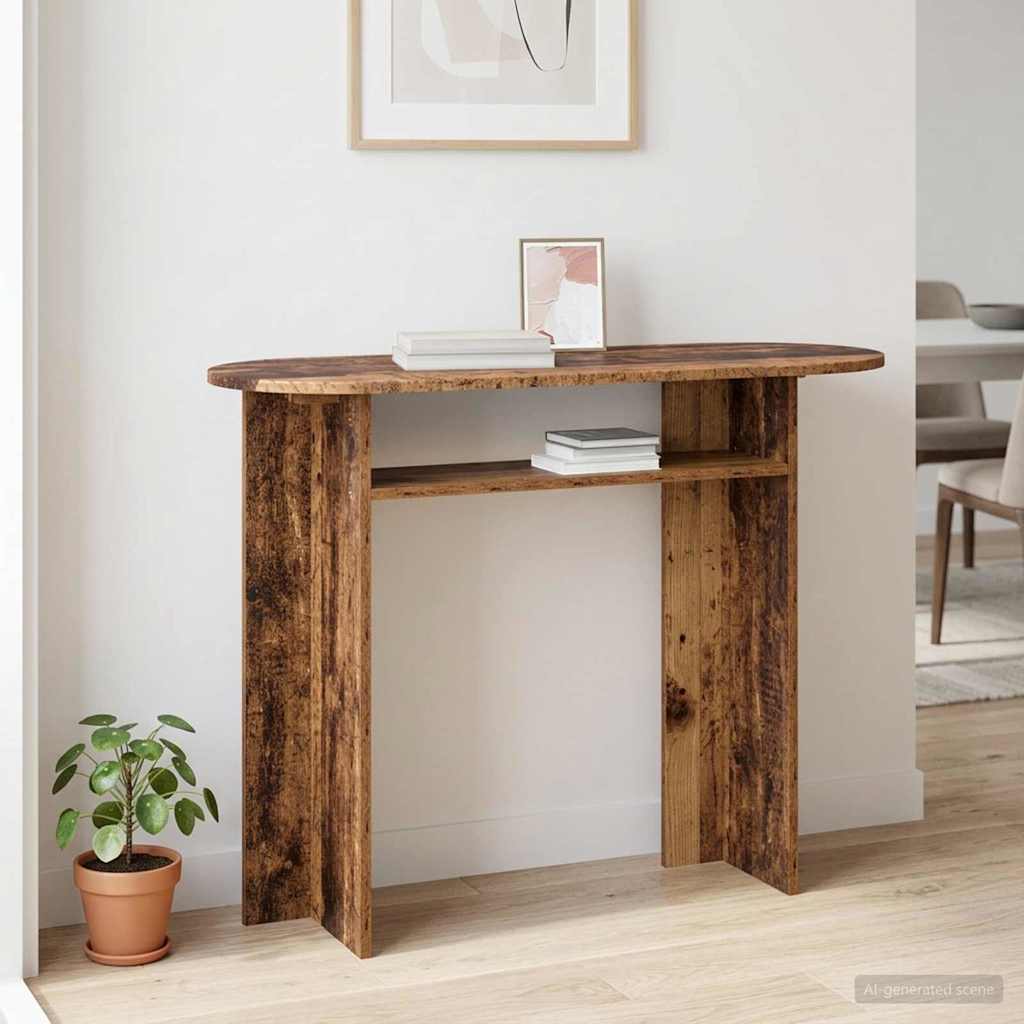 Table console Bois ancien 100 x 39,5 x 75 cm Bois d'ingénierie - XIOS