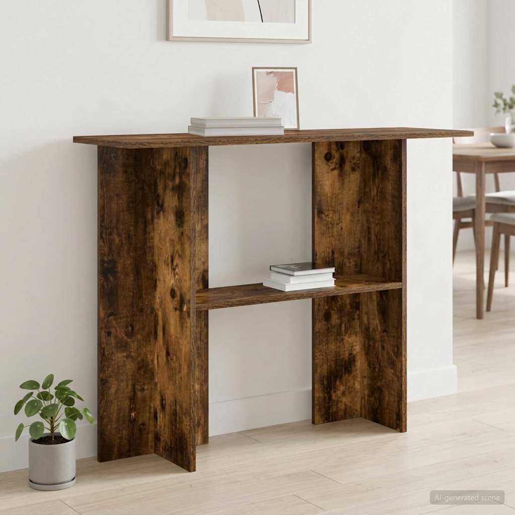 Table console Chêne fumé 100 x 30 x 75 cm Bois d'ingénierie - XIOS