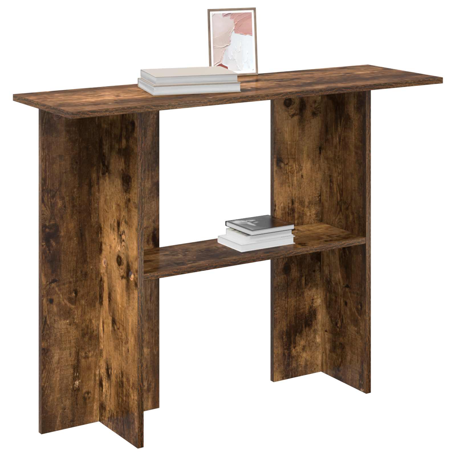 Table console Chêne fumé 100 x 30 x 75 cm Bois d'ingénierie - XIOS