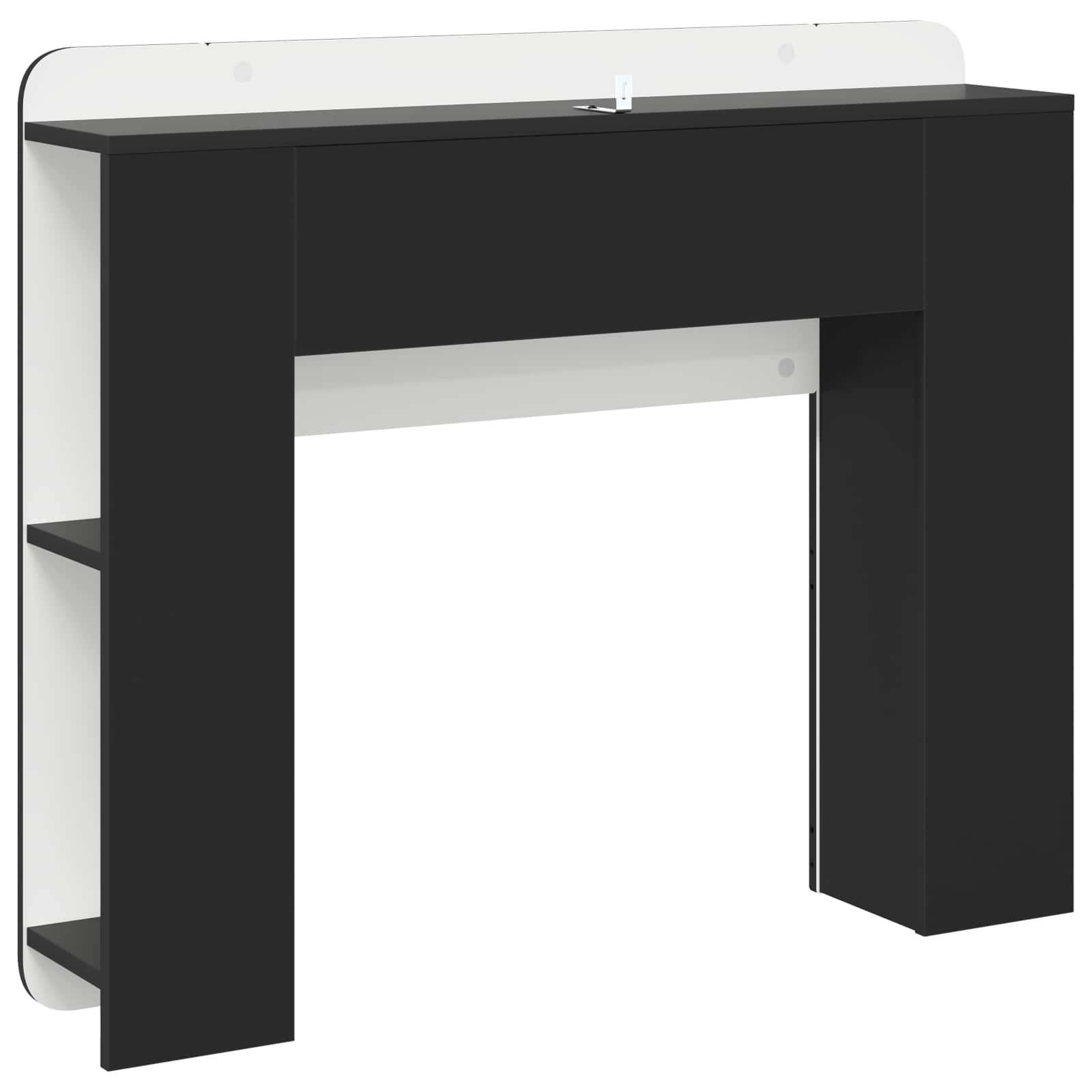 Cabinet de Tête de Lit avec stockage Noir Bois d'ingénierie - XIOS
