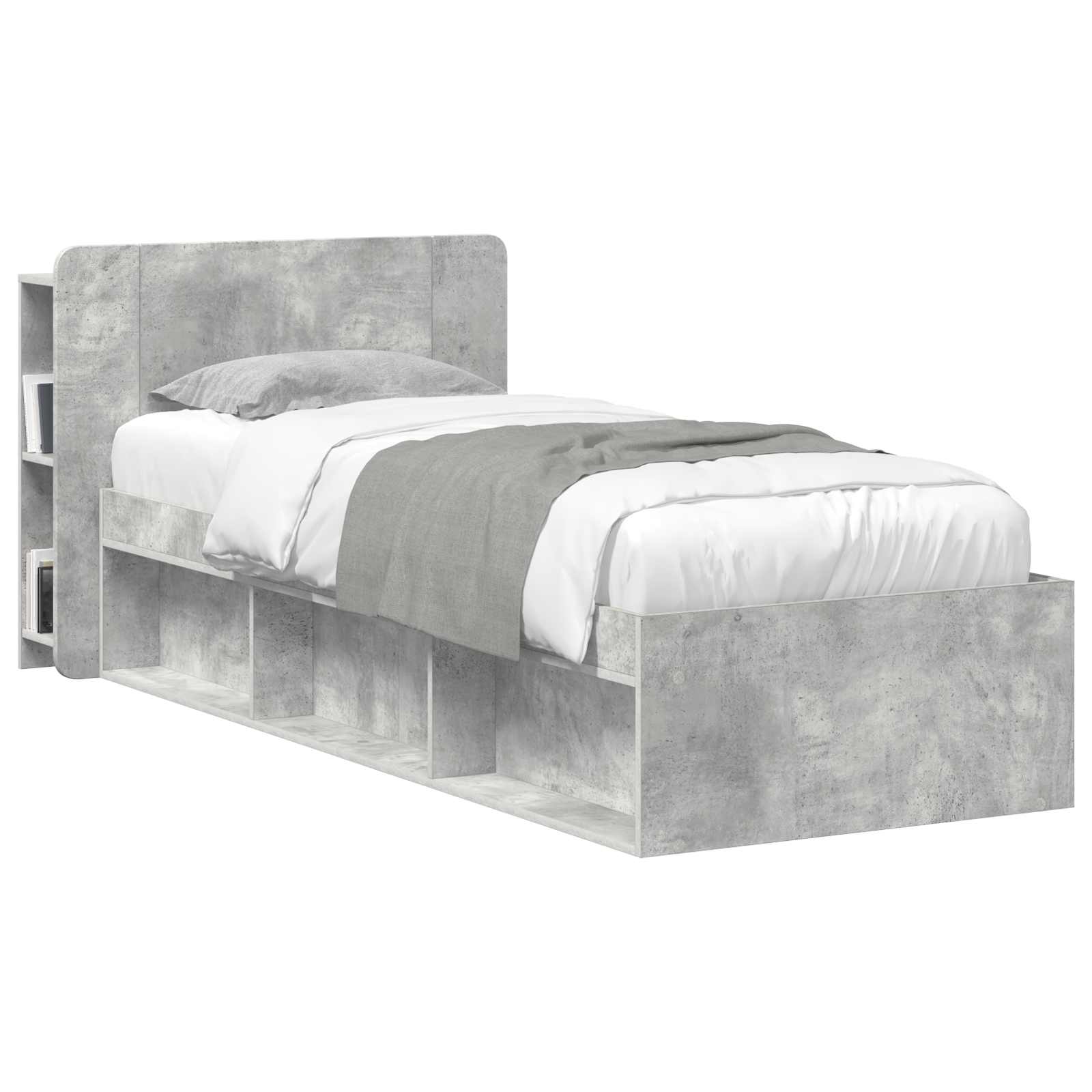 Cabinet de Tête de Lit Gris béton Bois d'ingénierie - XIOS