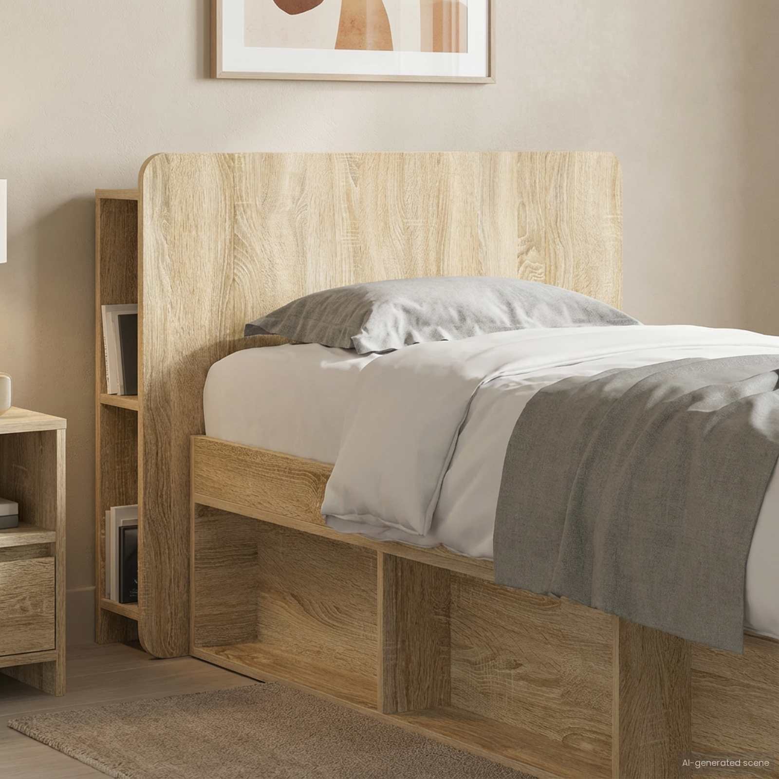 Cabinet de Tête de Lit Chêne Sonoma Bois d'ingénierie - XIOS