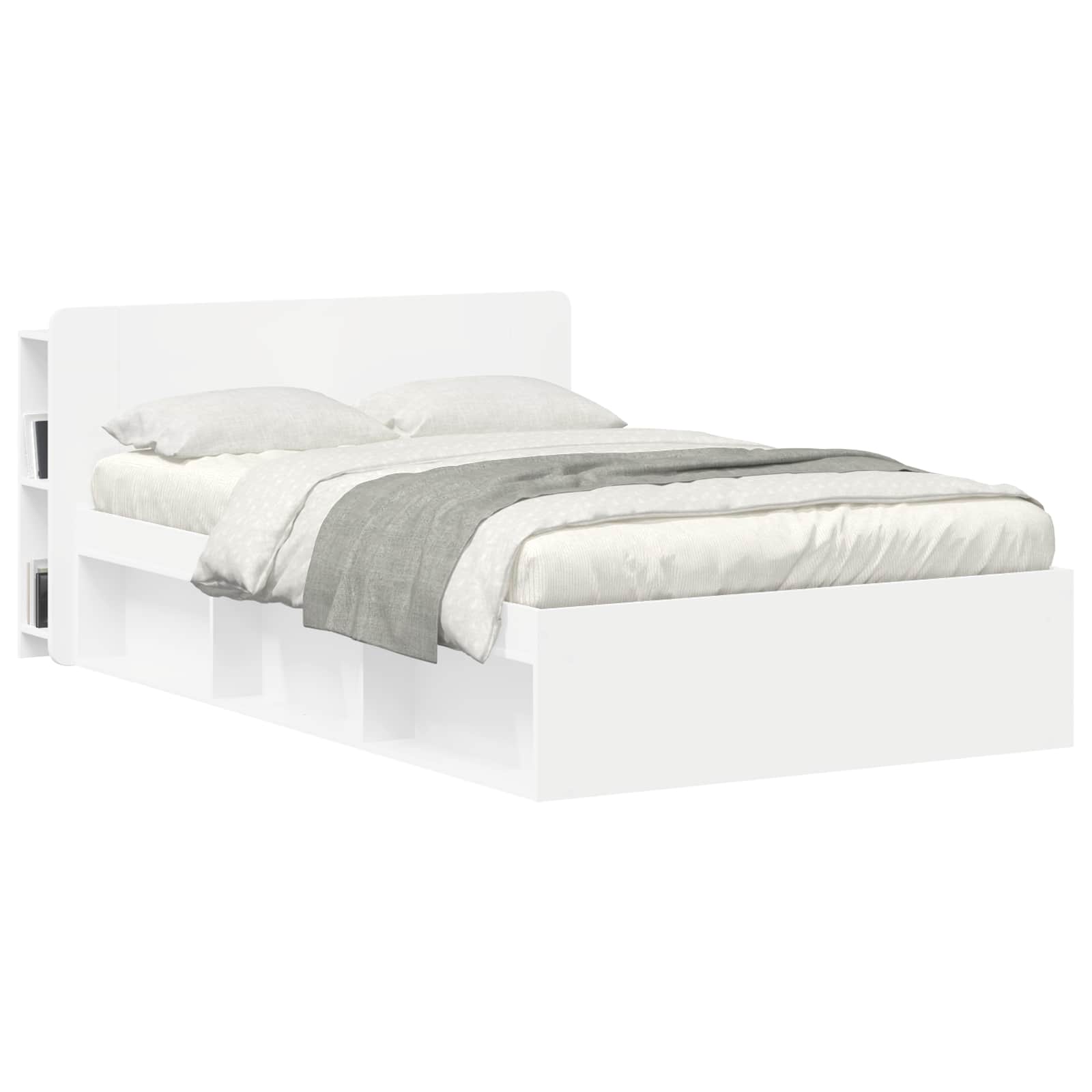 Cabinet de Tête de Lit avec stockage Blanc 135 x 18,5 x 80 cm - XIOS