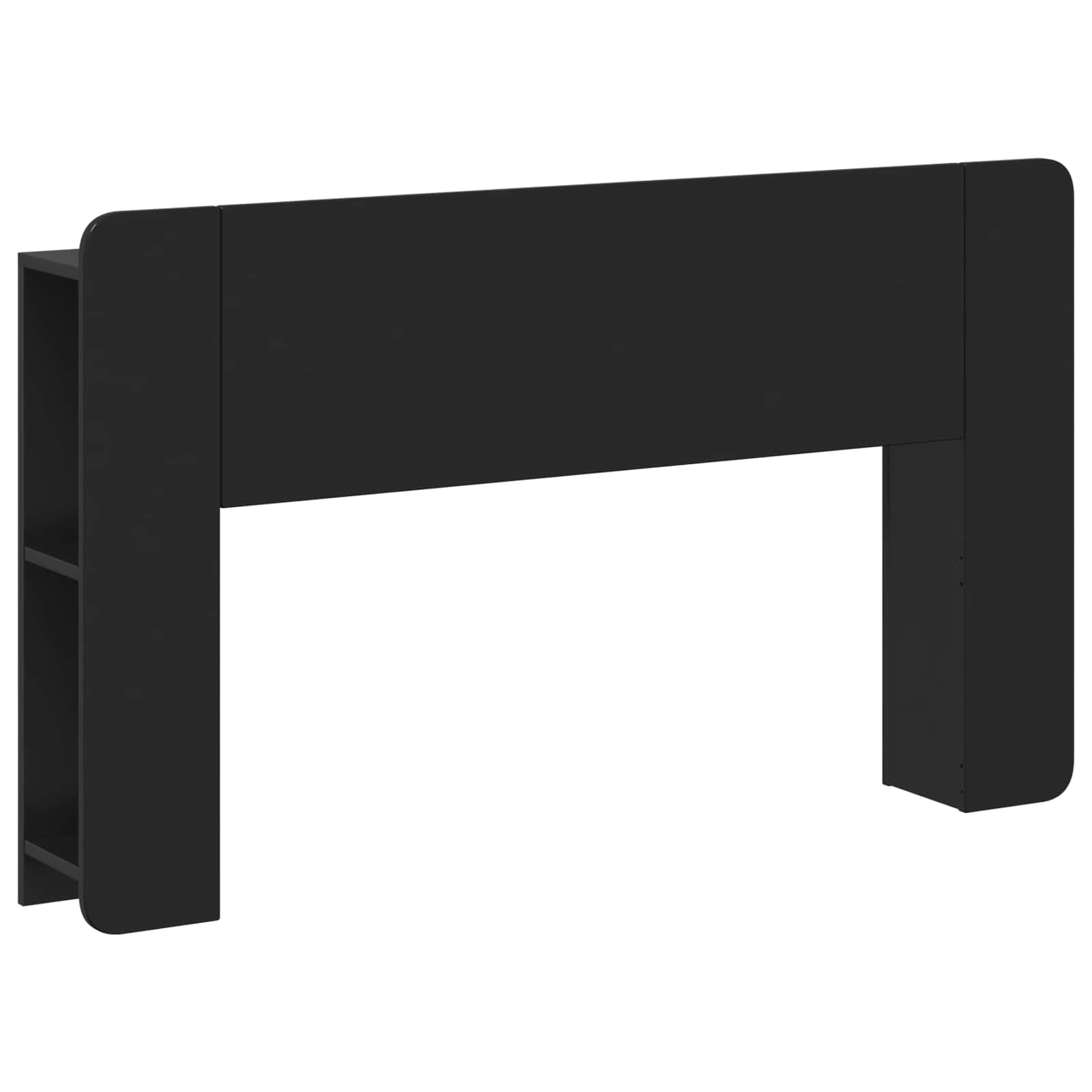 Cabinet de Tête de Lit avec stockage Noir 135 x 18,5 x 80 cm - XIOS