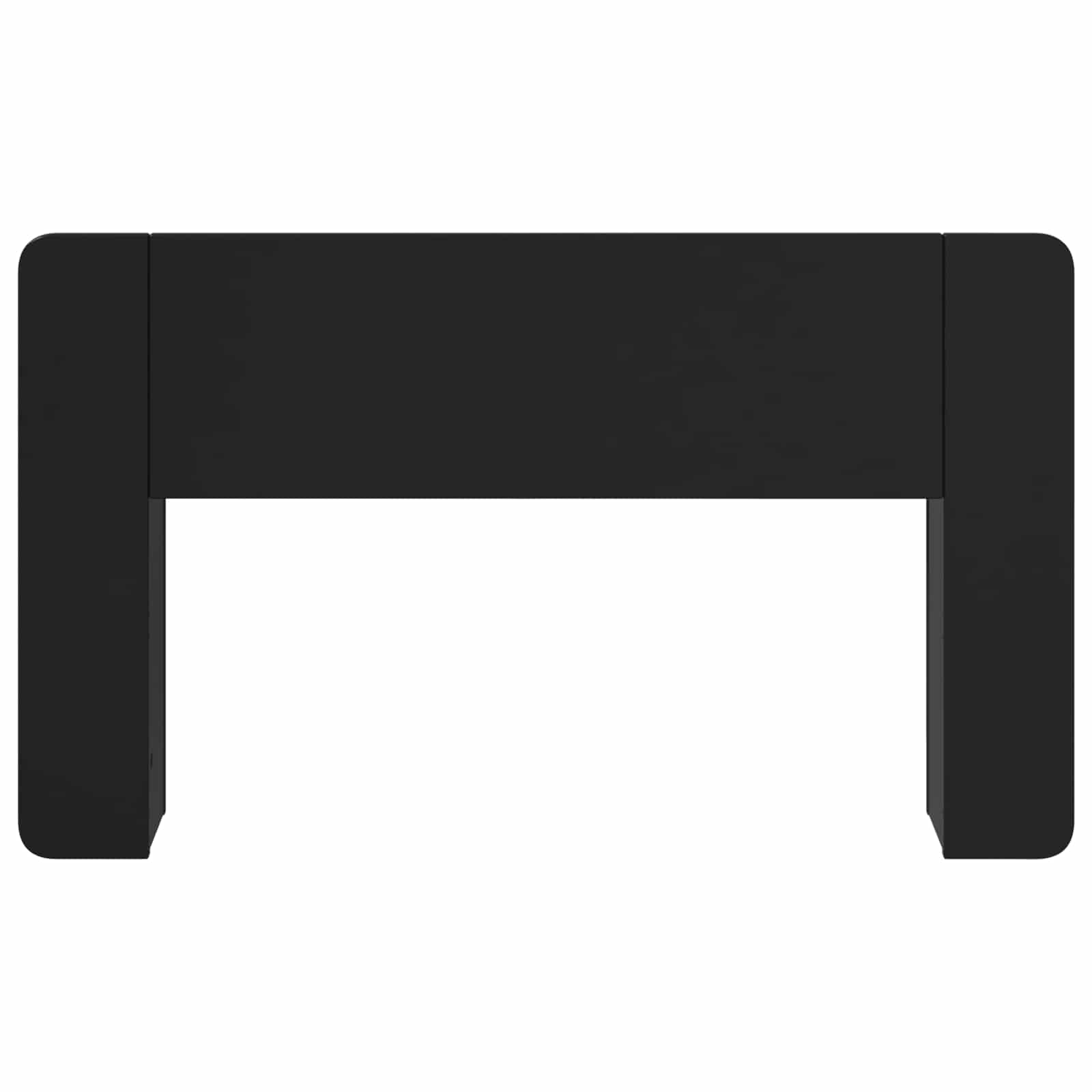 Cabinet de Tête de Lit avec stockage Noir 135 x 18,5 x 80 cm - XIOS