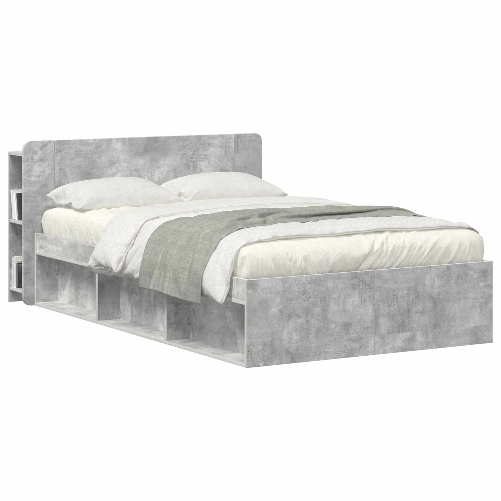 Cabinet de Tête de Lit Gris béton Bois d'ingénierie - XIOS