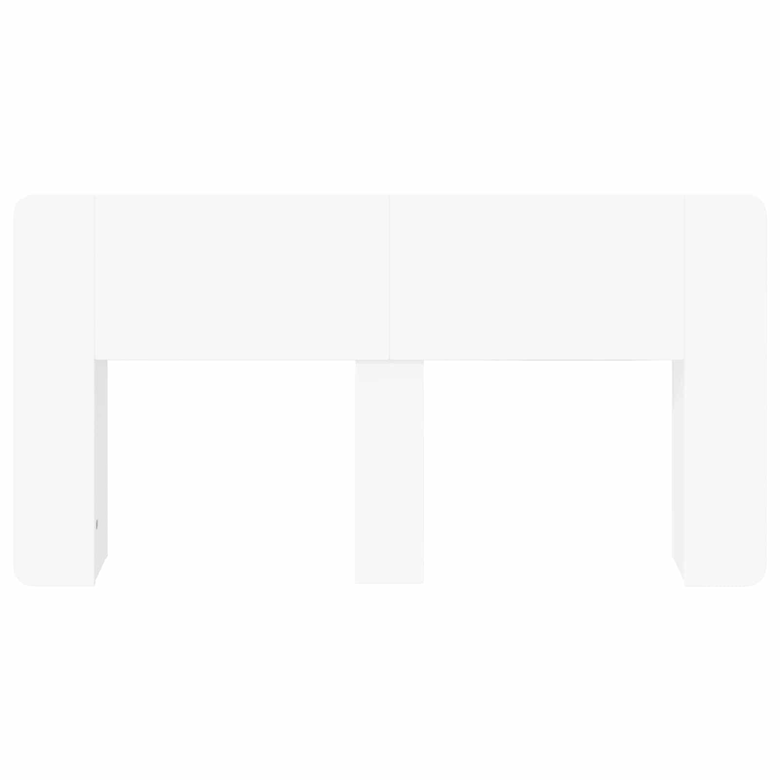 Cabinet de Tête de Lit avec stockage Blanc Bois d'ingénierie - XIOS