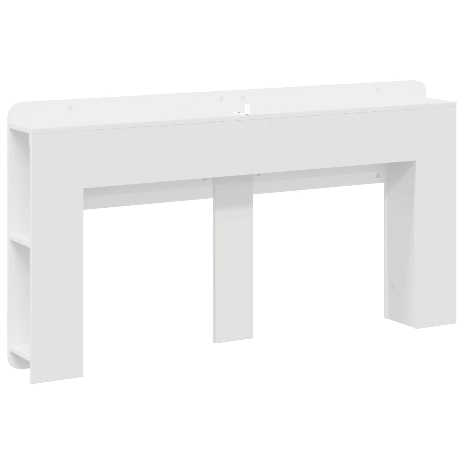 Cabinet de Tête de Lit Blanc brillant Bois d'ingénierie - XIOS