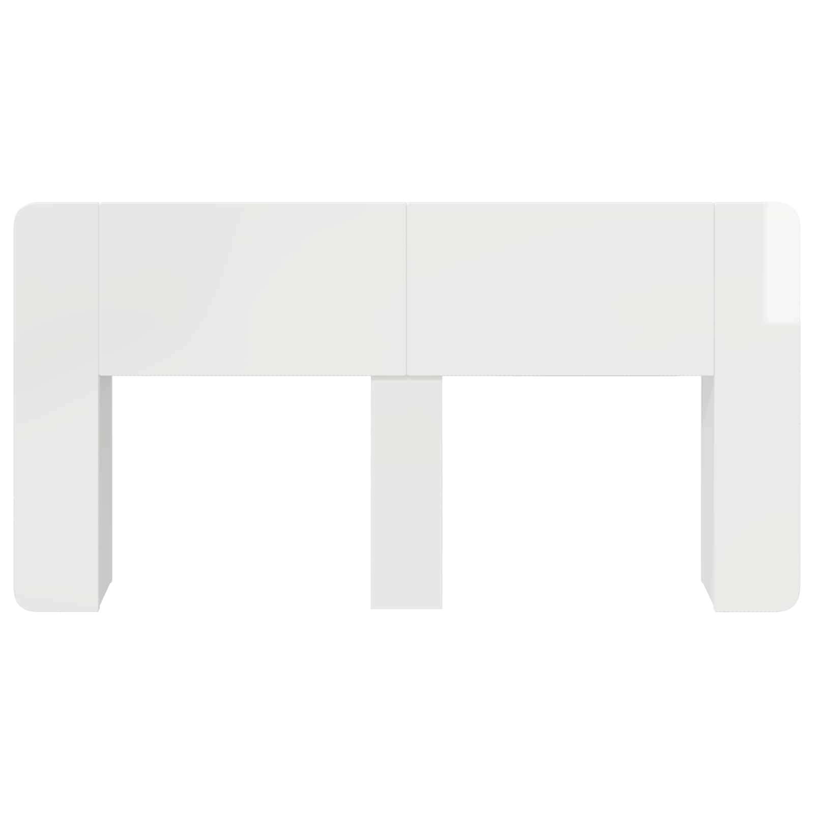 Cabinet de Tête de Lit Blanc brillant Bois d'ingénierie - XIOS
