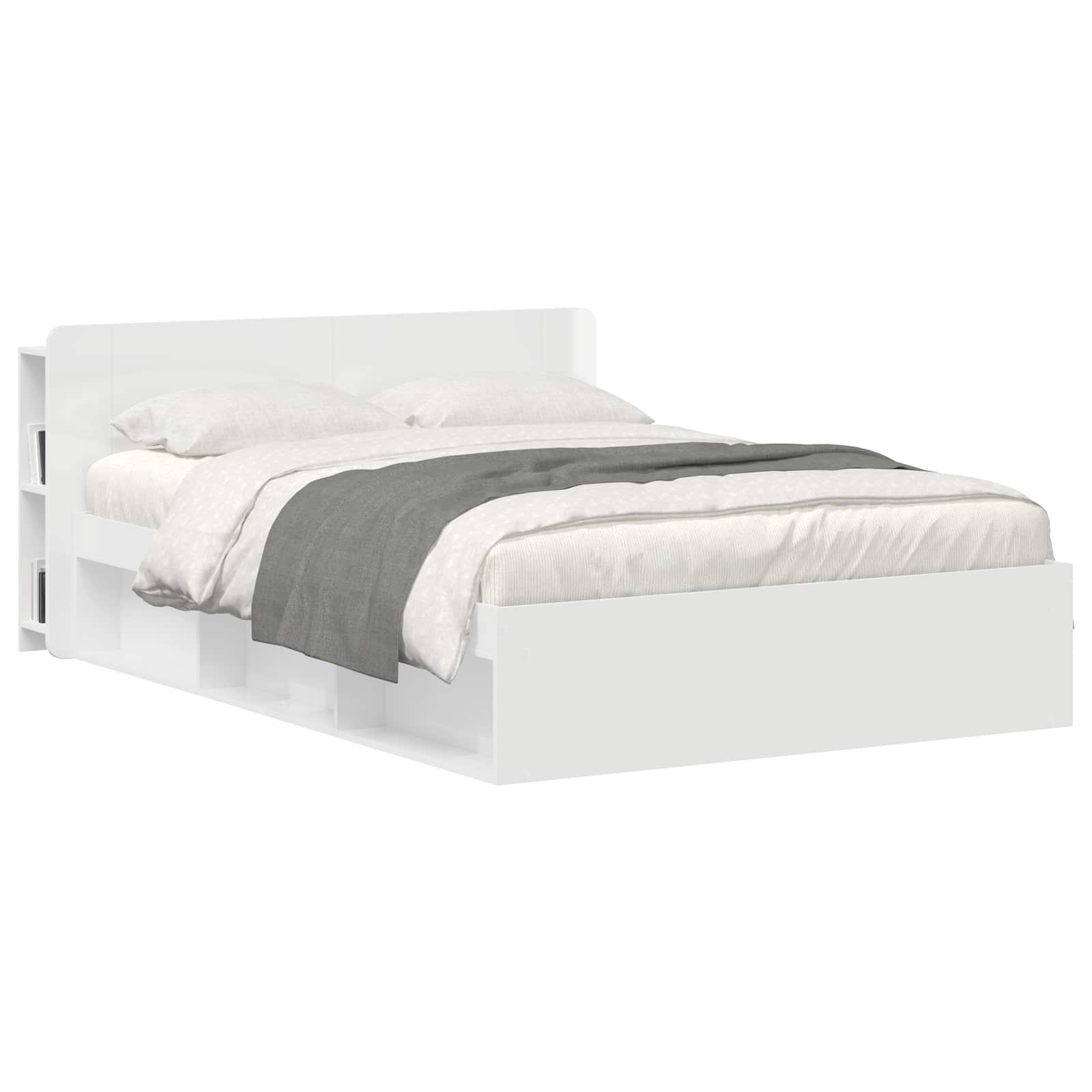 Cabinet de Tête de Lit Blanc brillant Bois d'ingénierie - XIOS