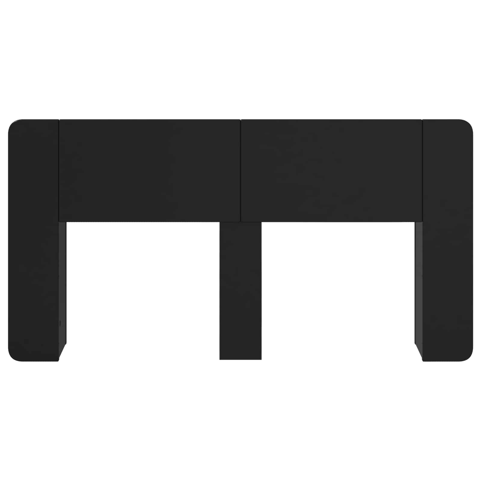 Cabinet de Tête de Lit avec stockage Noir Bois d'ingénierie - XIOS