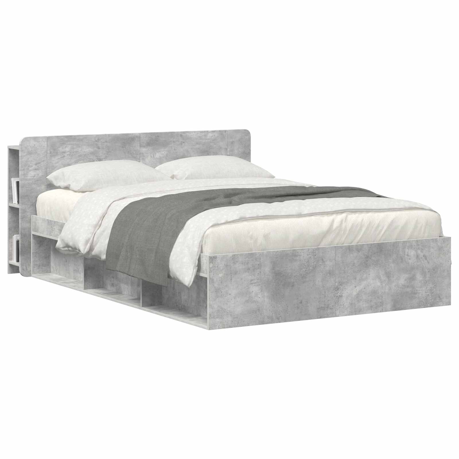 Cabinet de Tête de Lit Gris béton Bois d'ingénierie - XIOS