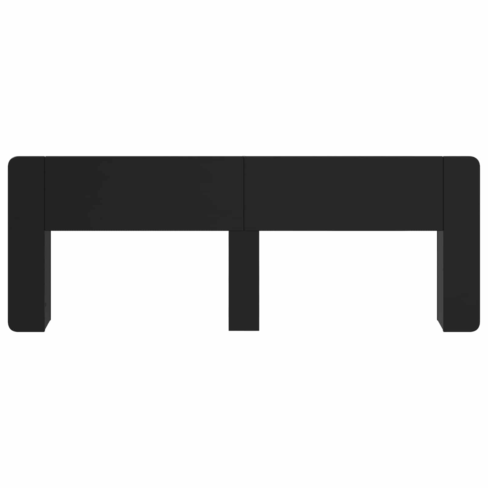 Cabinet de Tête de Lit avec stockage Noir Bois d'ingénierie - XIOS