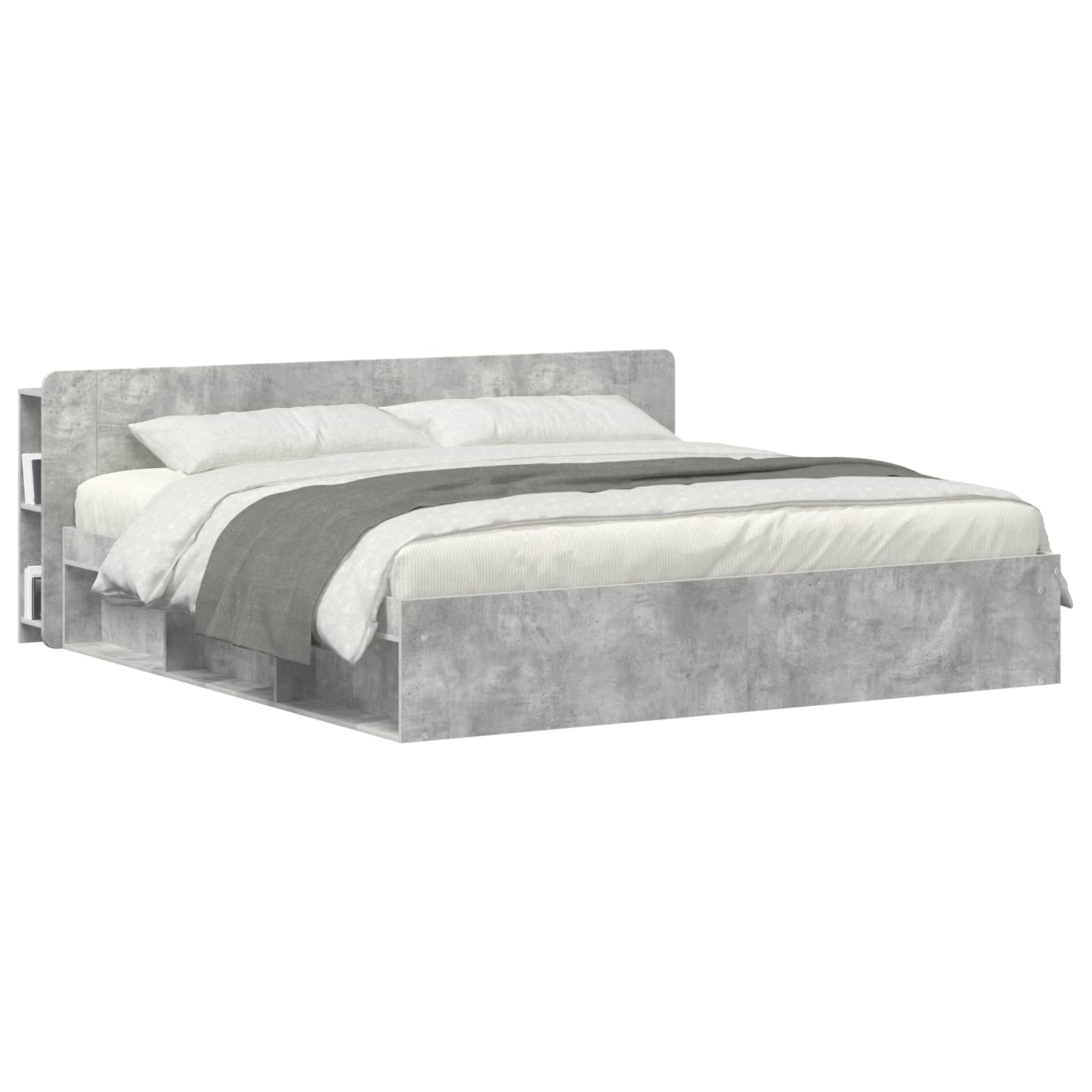 Cabinet de Tête de Lit Gris béton Bois d'ingénierie - XIOS