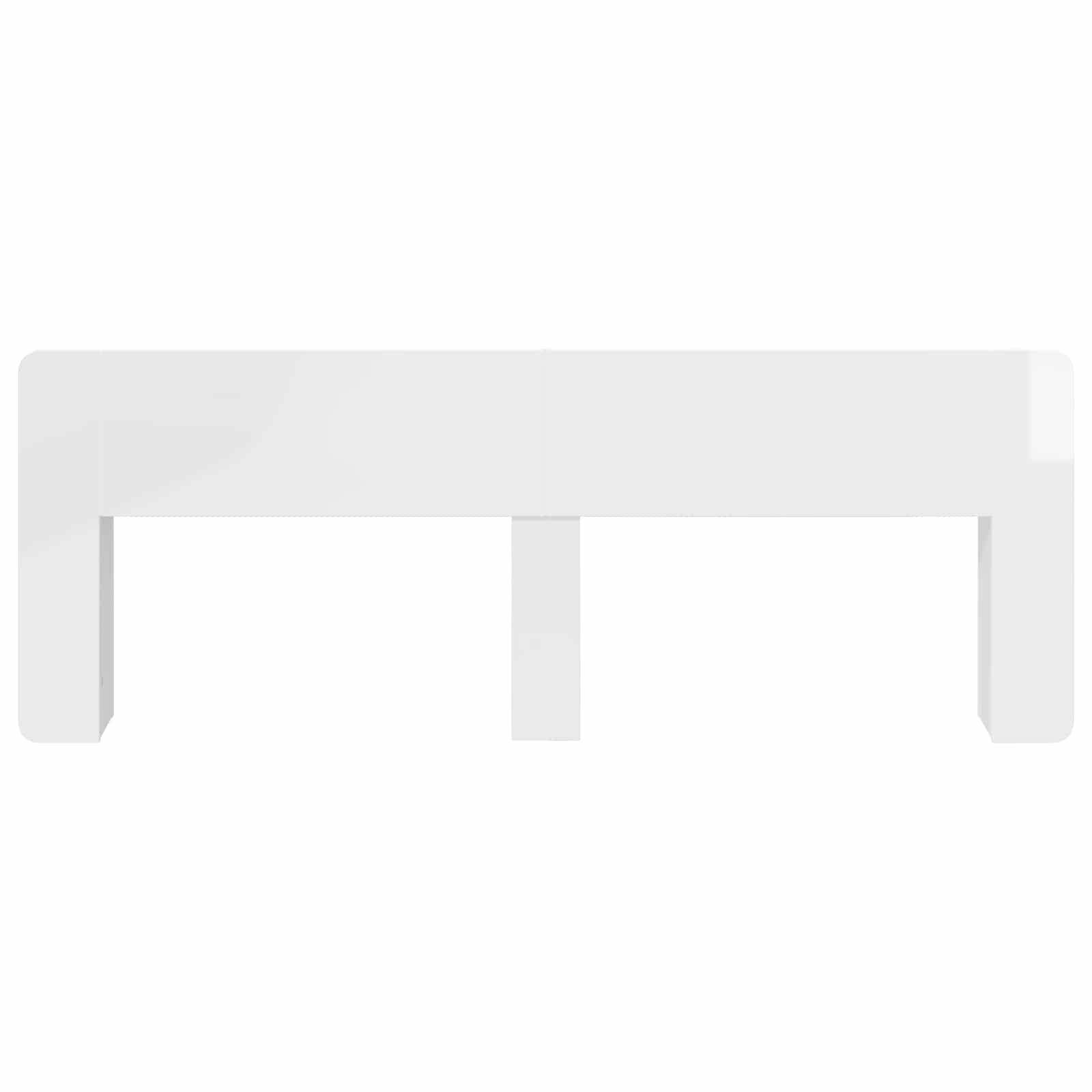 Cabinet de Tête de Lit Blanc brillant Bois d'ingénierie - XIOS