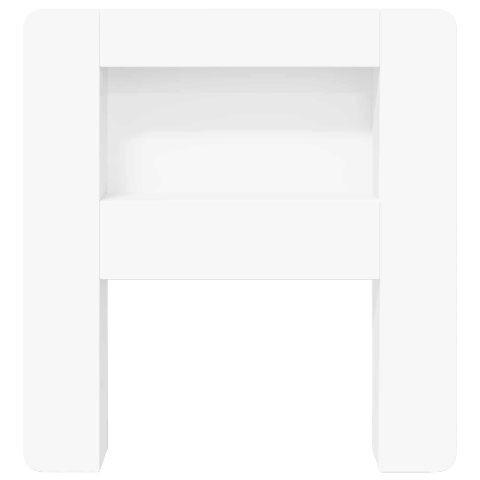 Cabinet de Tête de Lit avec stockage Blanc Bois d’ingénierie - XIOS