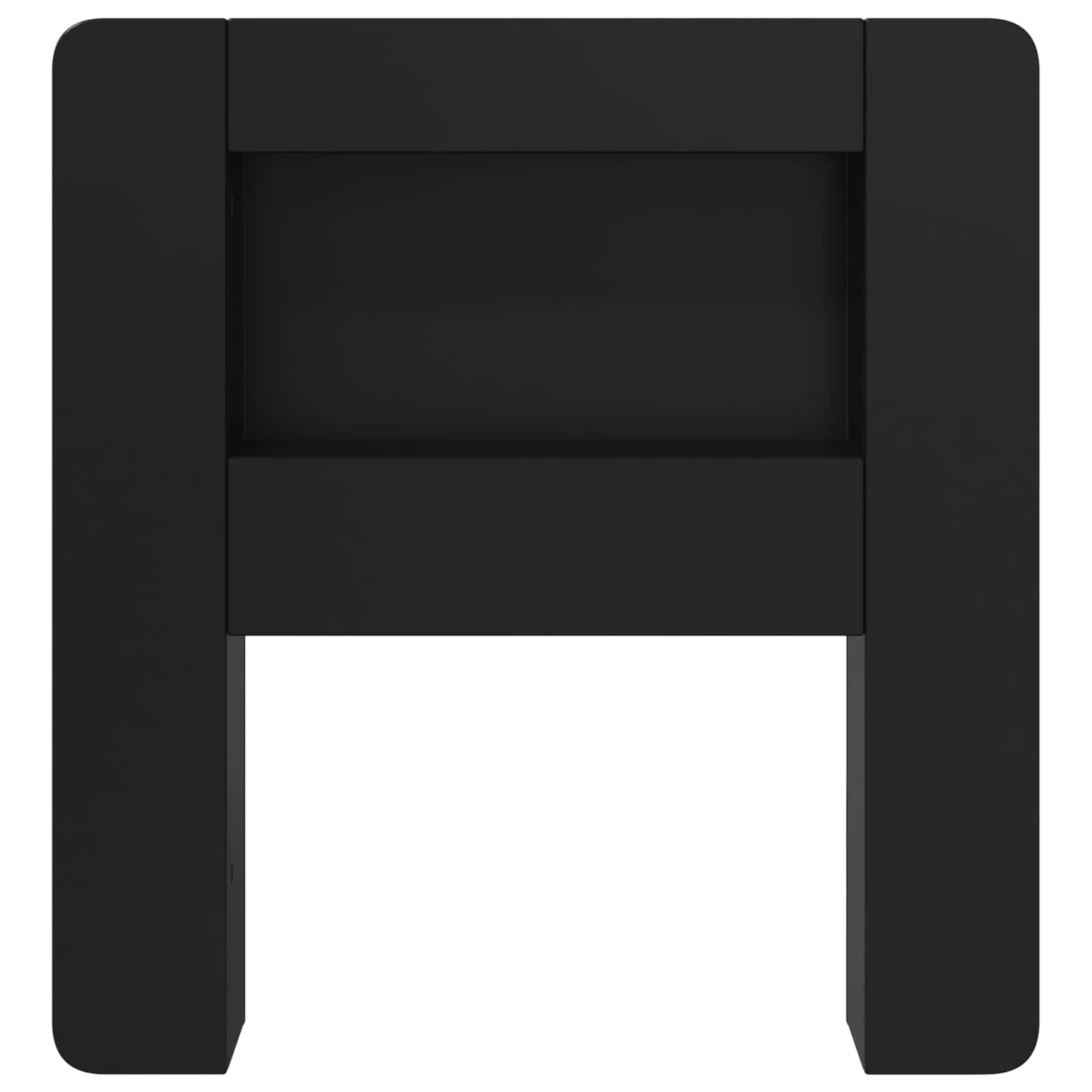 Cabinet de Tête de Lit avec stockage Noir Bois d’ingénierie - XIOS
