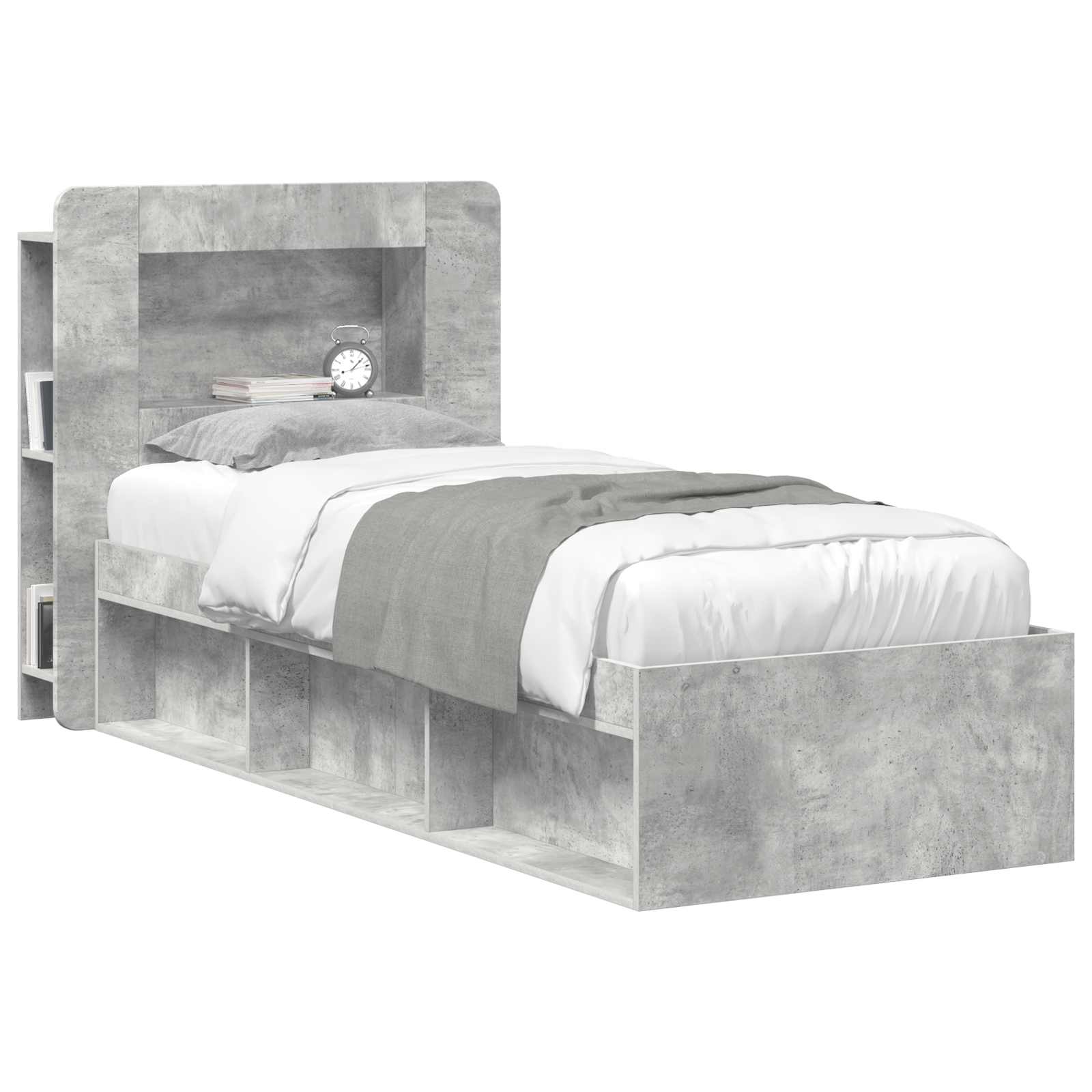 Cabinet de Tête de Lit Gris béton Bois d’ingénierie - XIOS