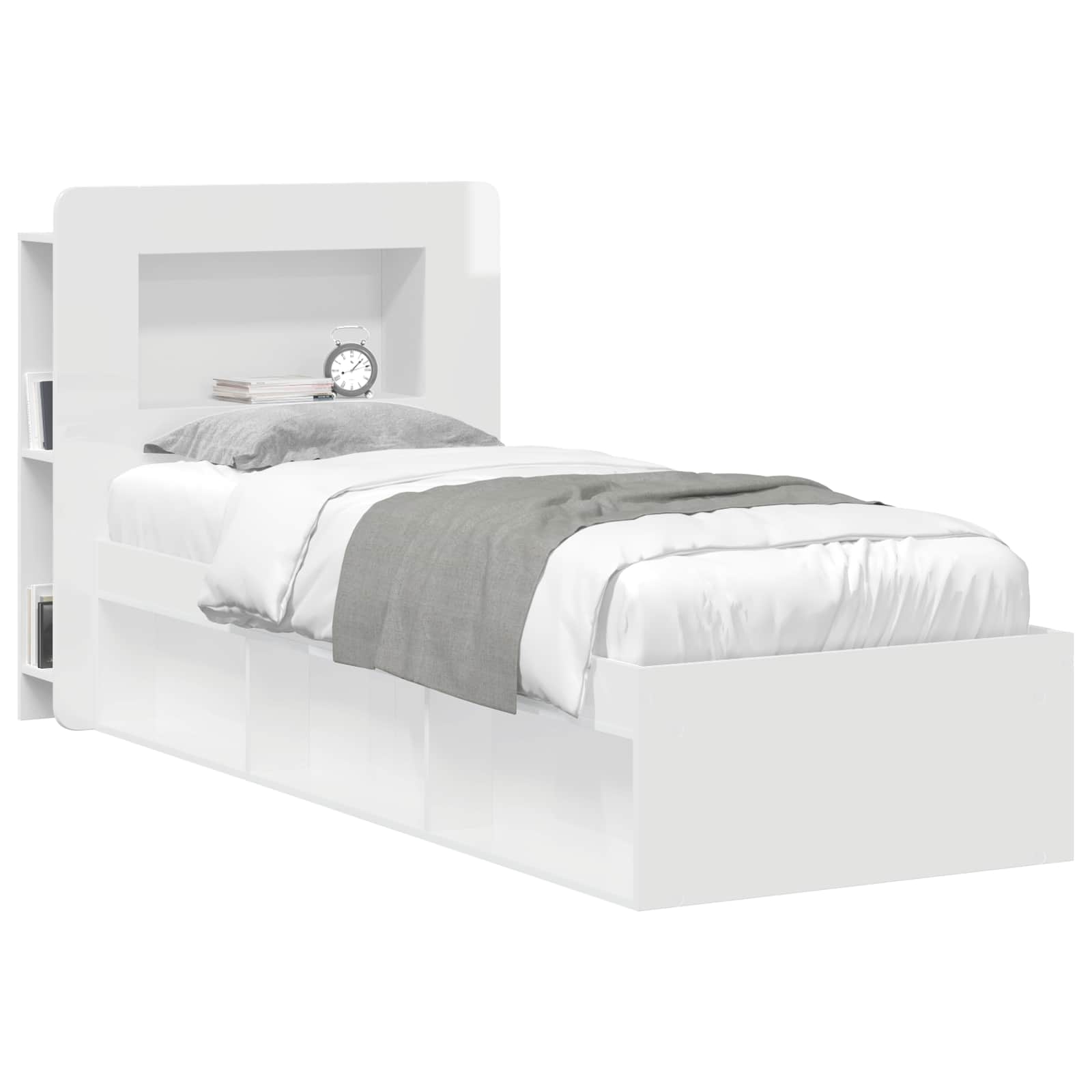 Cabinet de Tête de Lit Blanc brillant Bois d’ingénierie - XIOS
