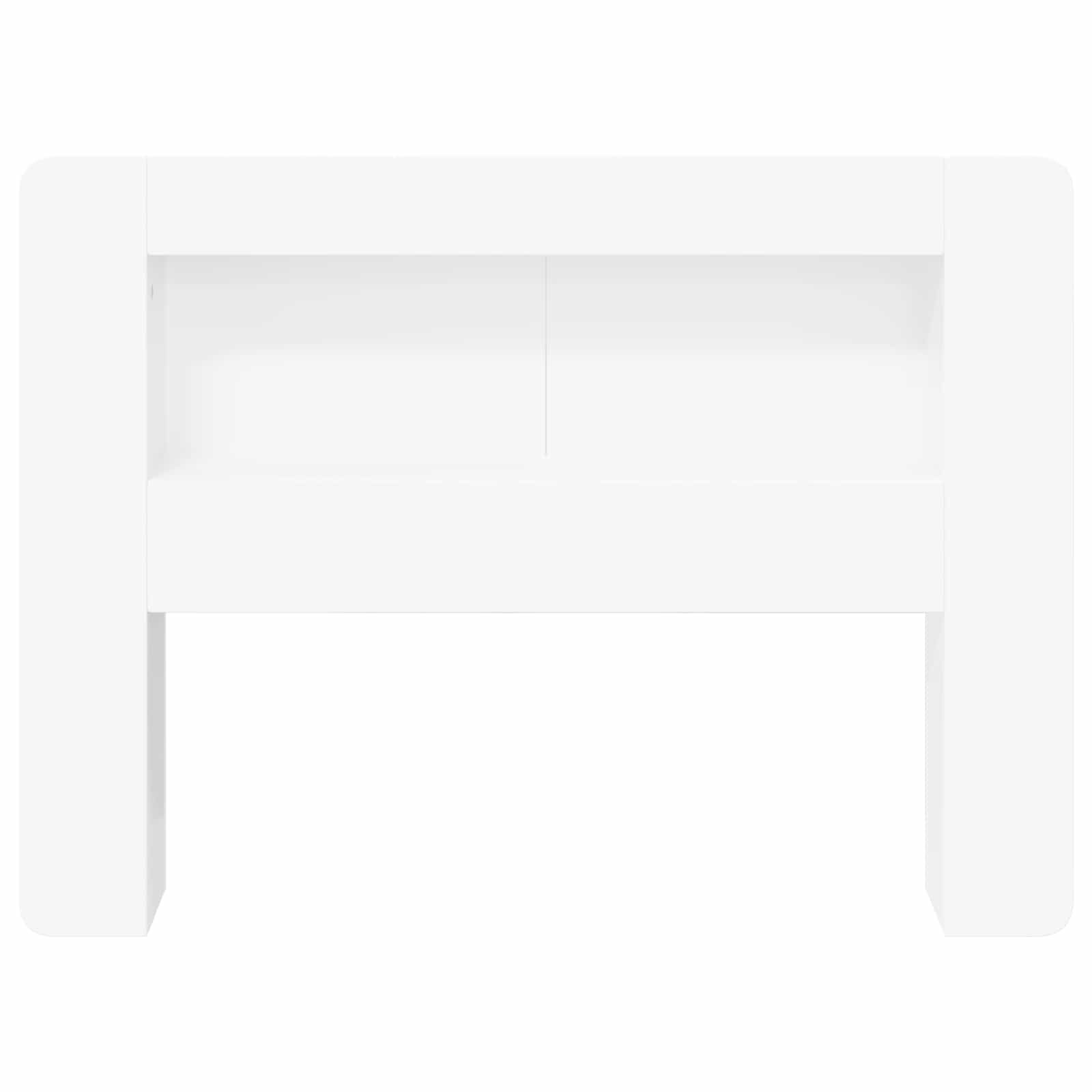 Cabinet de Tête de Lit avec stockage Blanc Bois d’ingénierie - XIOS