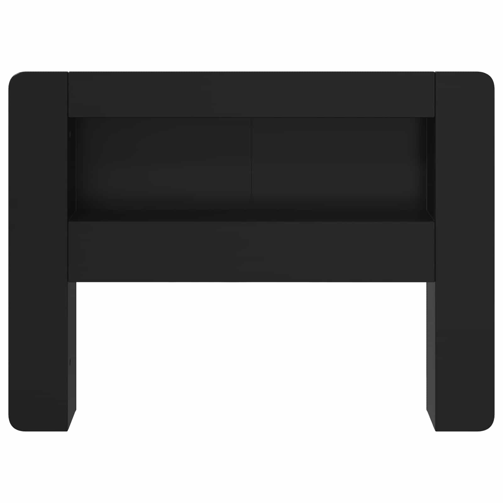 Cabinet de Tête de Lit avec stockage Noir Bois d’ingénierie - XIOS