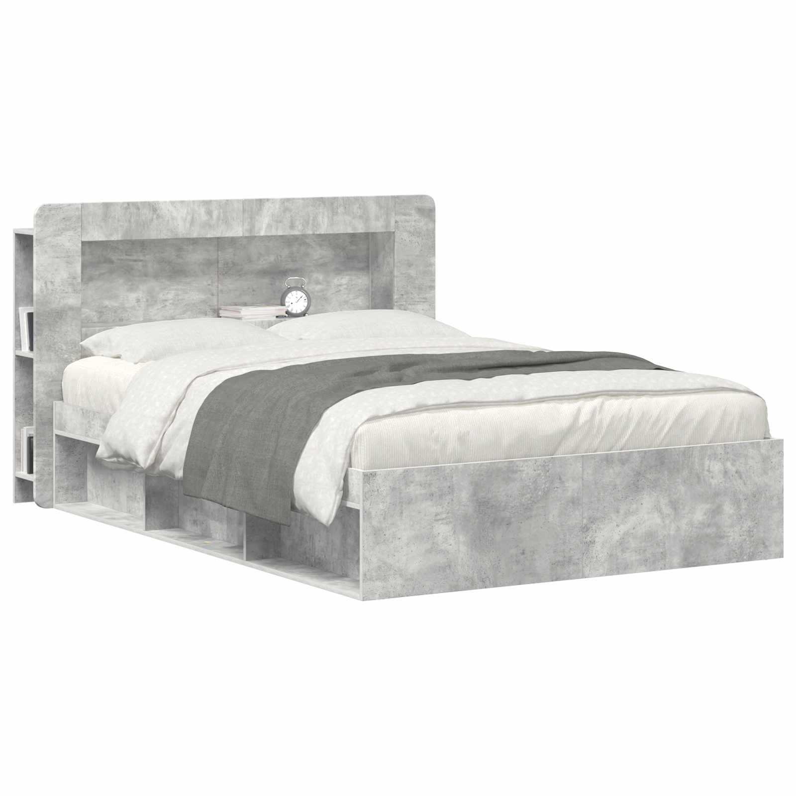 Cabinet de Tête de Lit Gris béton Bois d’ingénierie - XIOS