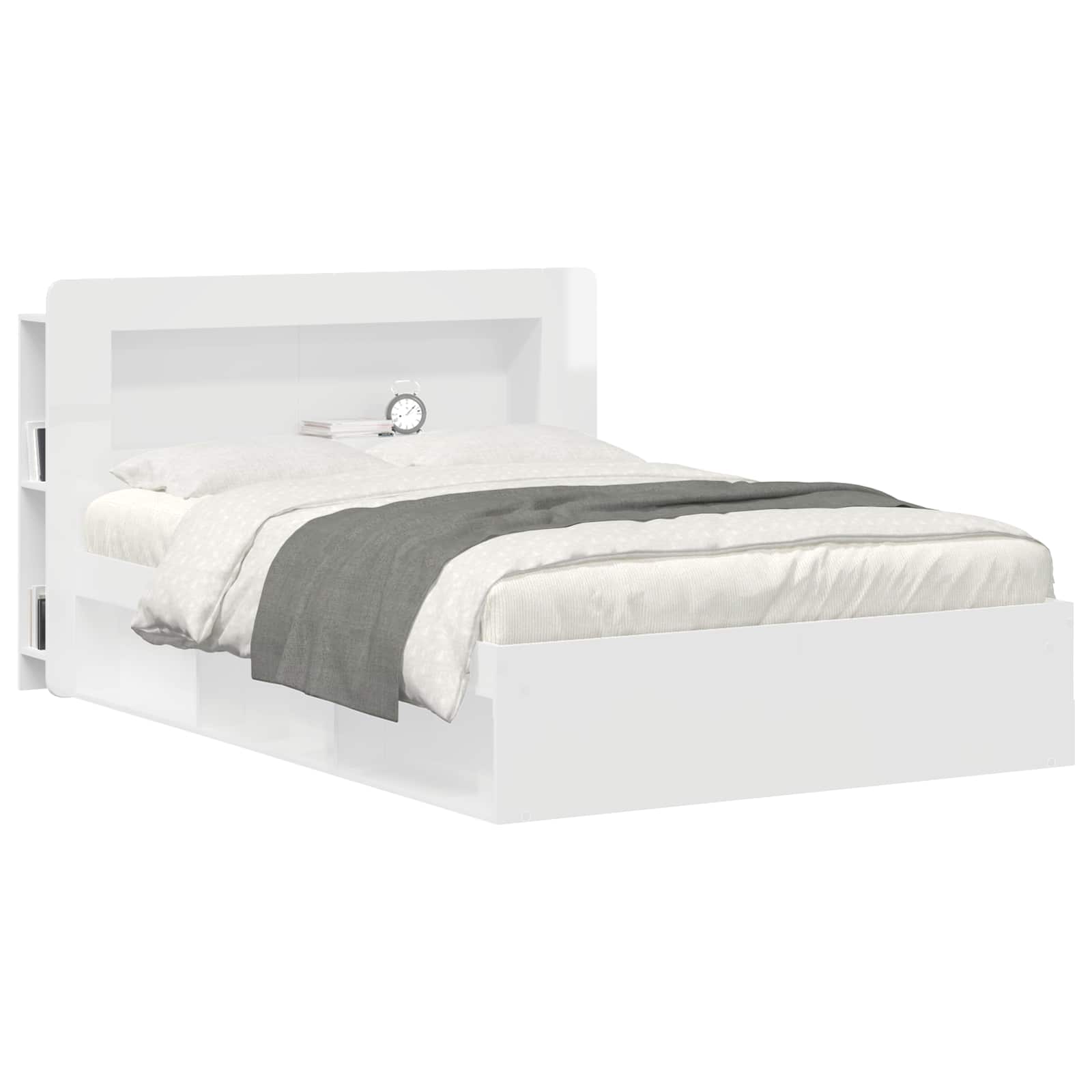 Cabinet de Tête de Lit Blanc brillant Bois d’ingénierie - XIOS