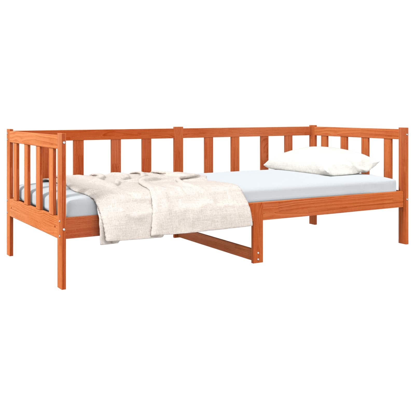 Cadre de lit Cire marron 90 x 190 cm Bois de pin massif - XIOS