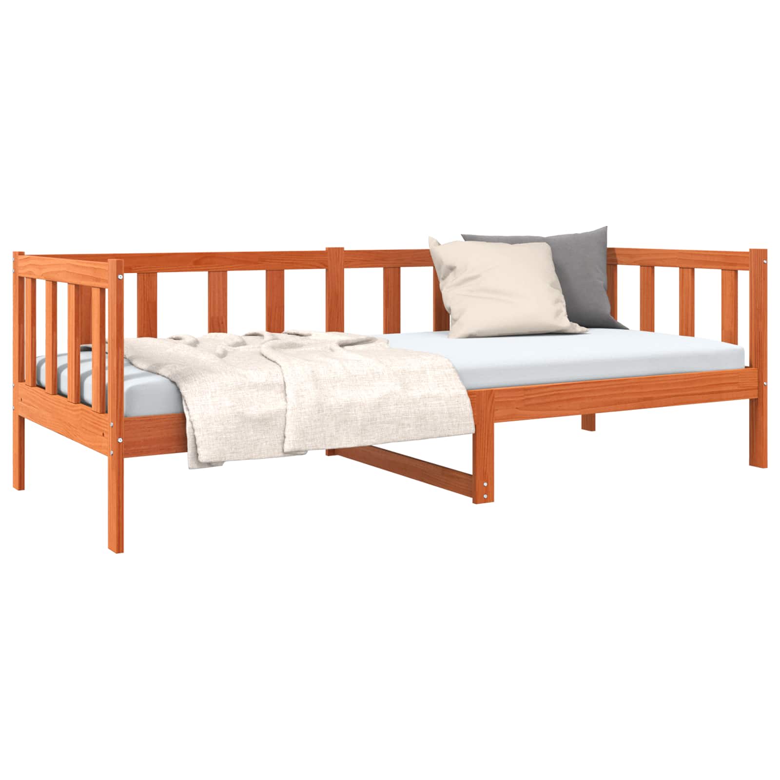 Cadre de lit Cire marron 90 x 190 cm Bois de pin massif - XIOS