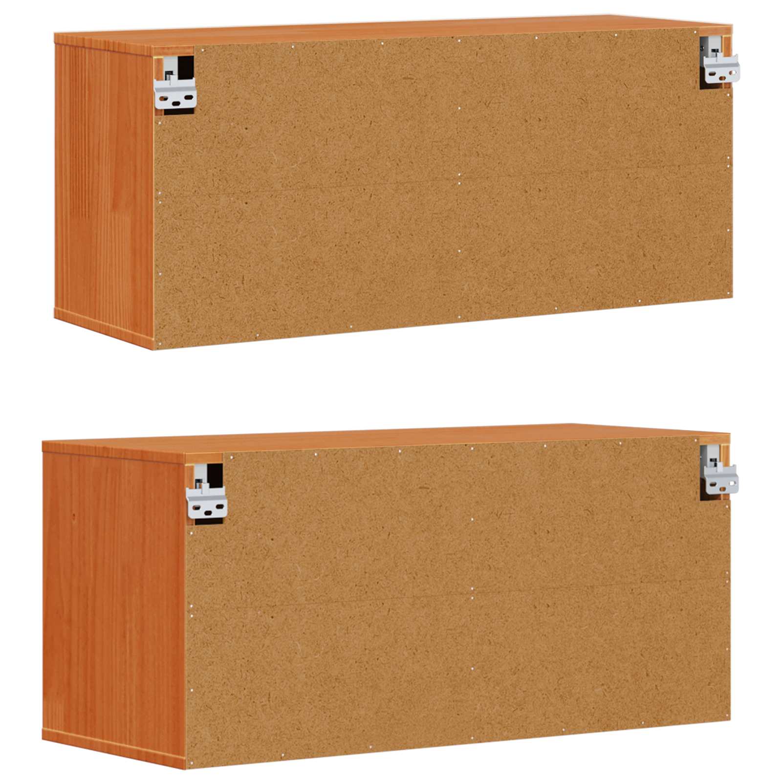 Meuble mural avec étagère 2 pcs Cire marron 80 x 30 x 35 cm - XIOS