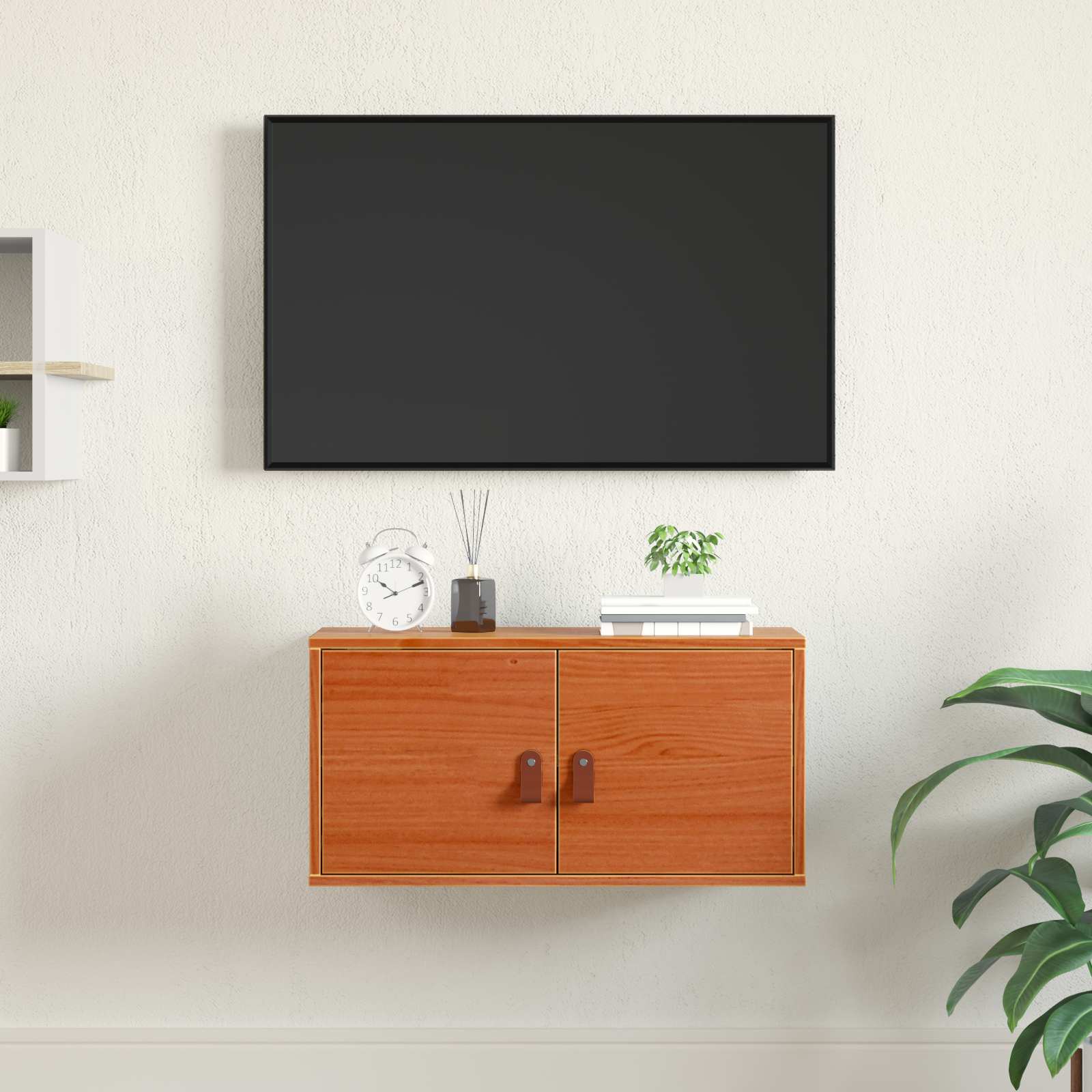 Meuble mural Cire marron 60 x 30 x 30 cm Bois de pin massif - XIOS