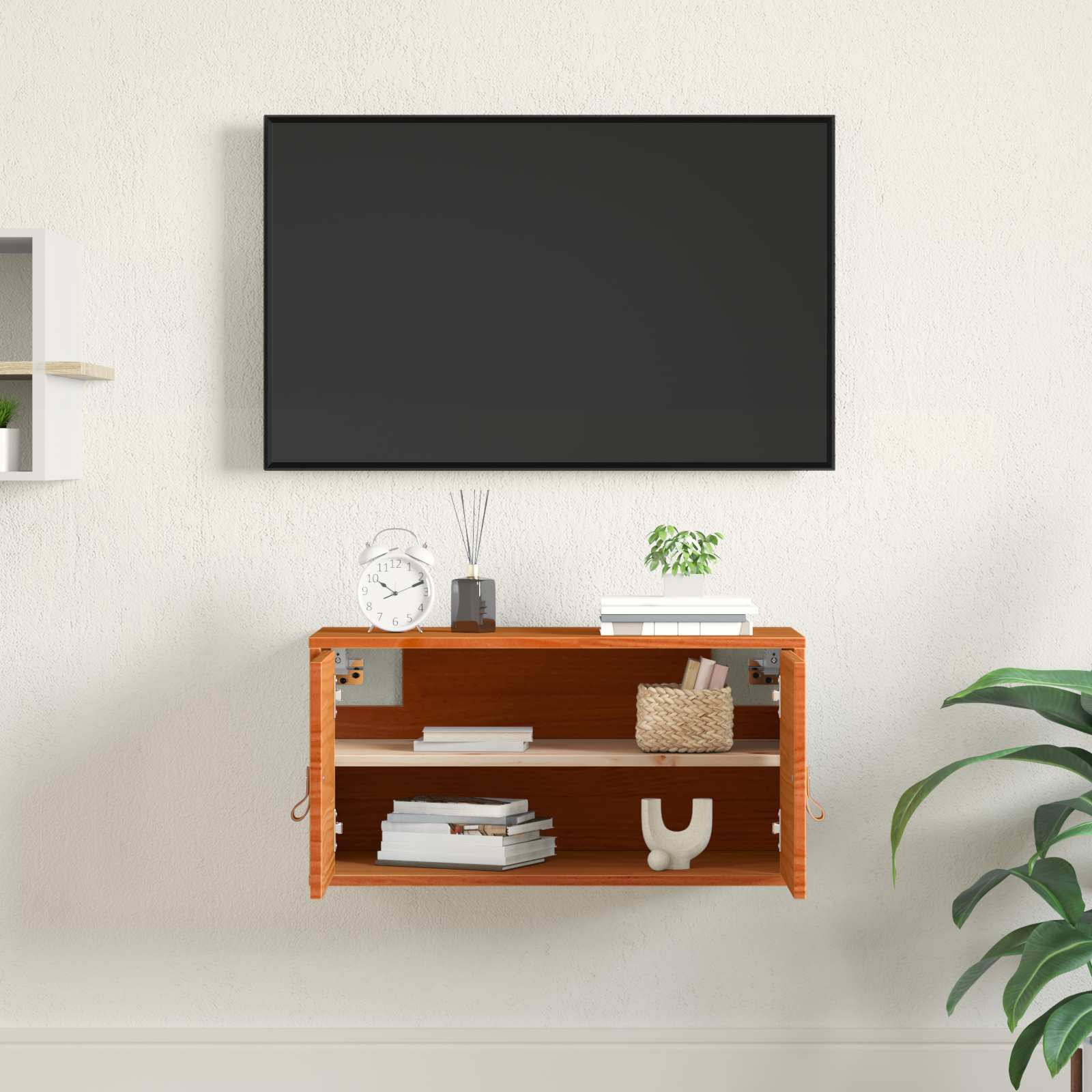 Meuble mural Cire marron 60 x 30 x 30 cm Bois de pin massif - XIOS