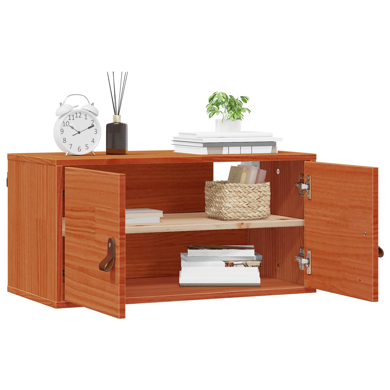 Meuble mural avec étagère 2 pcs Cire marron 60 x 30 x 30 cm - XIOS