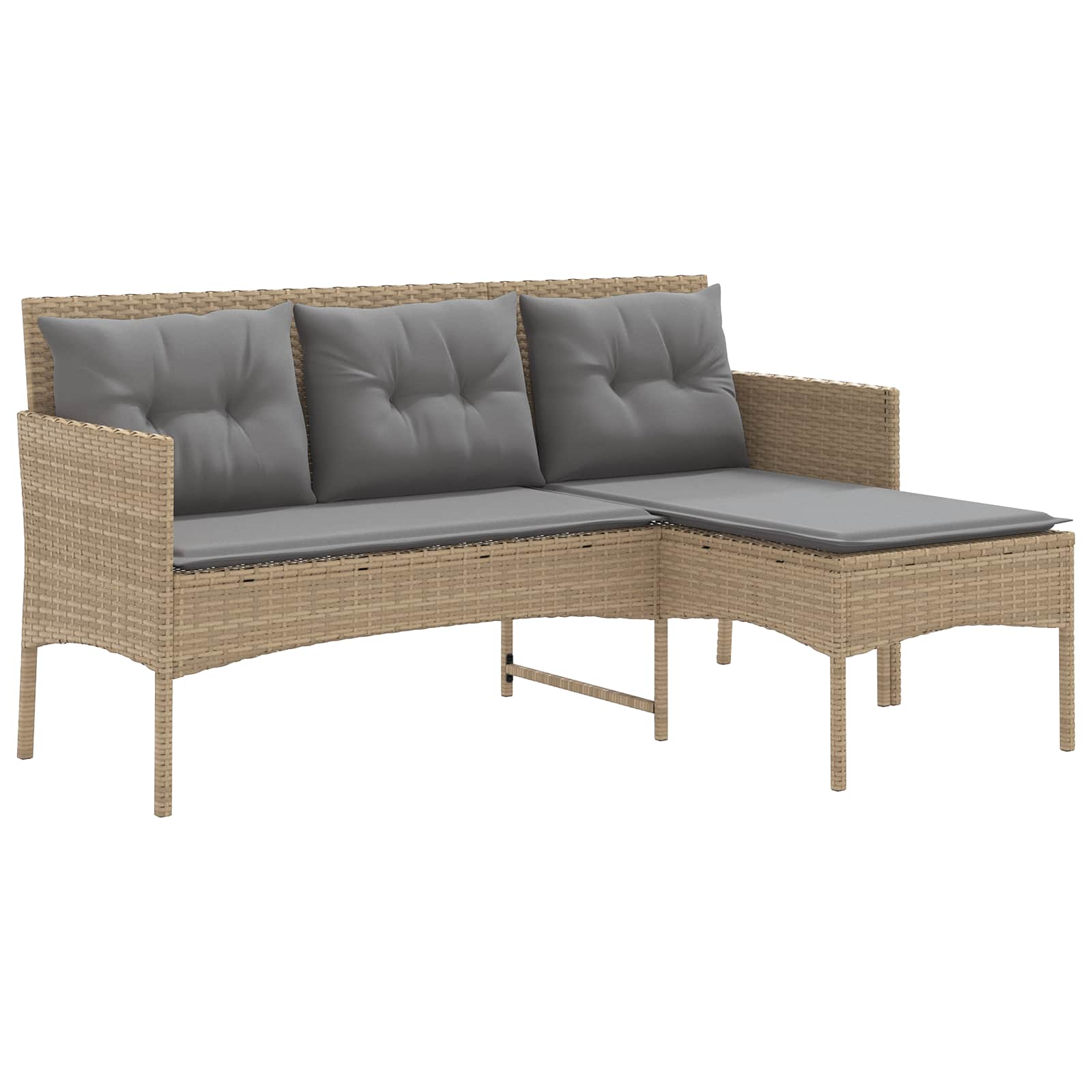 Ensemble de canapé de jardin avec coussin 2 pcs polyrotin - XIOS