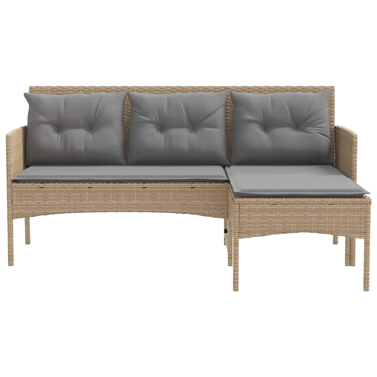 Ensemble de canapé de jardin avec coussin 2 pcs polyrotin - XIOS