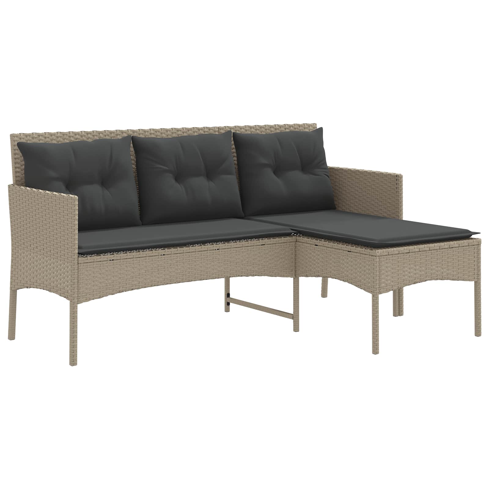 Ensemble de canapé de jardin avec coussin 2 pcs polyrotin - XIOS