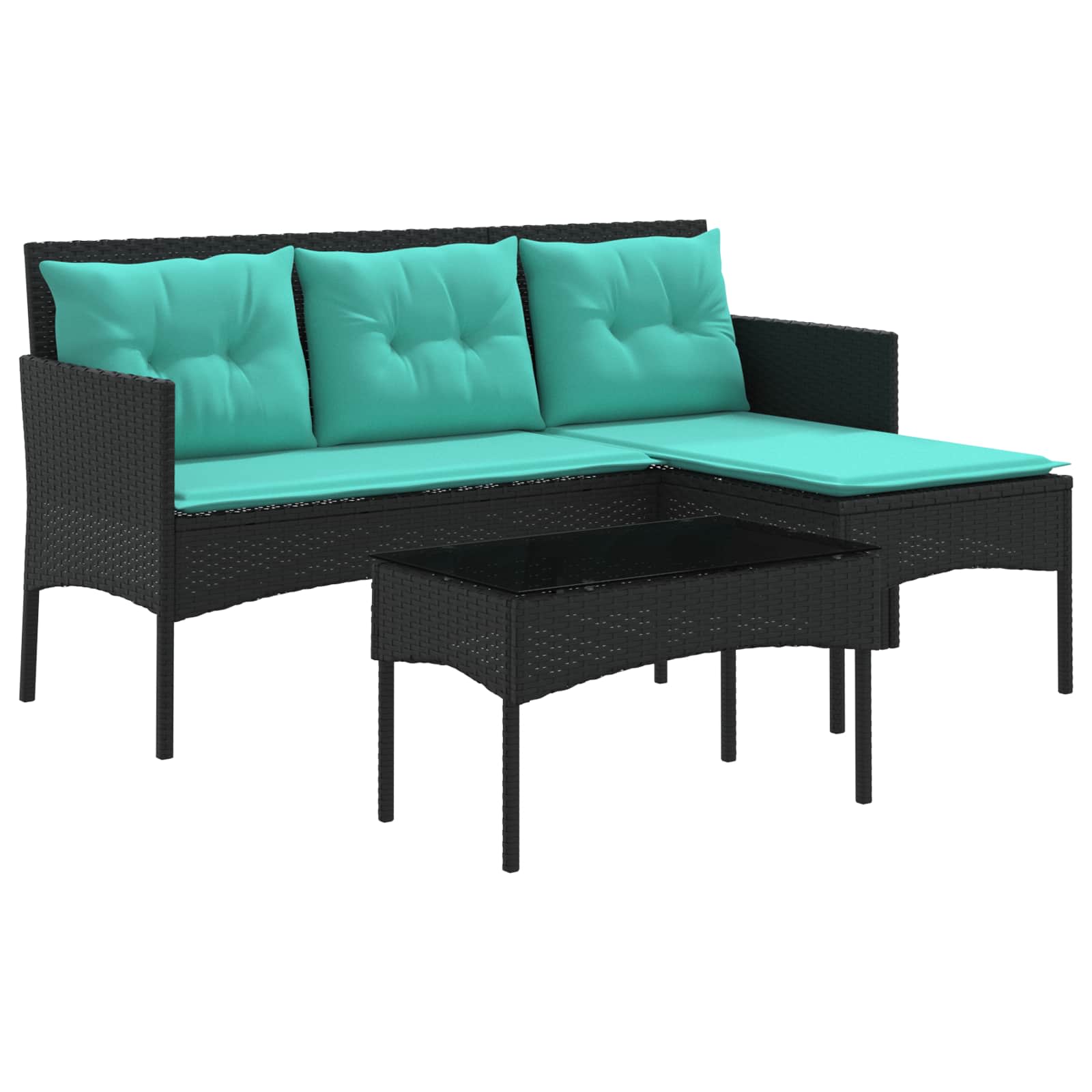 Ensemble de canapé de jardin avec coussin 2 pcs polyrotin - XIOS