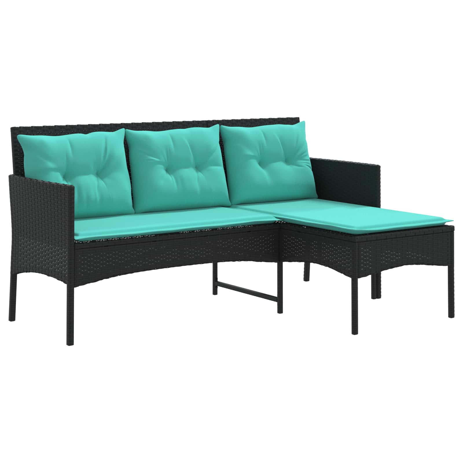 Ensemble de canapé de jardin avec coussin 2 pcs polyrotin - XIOS