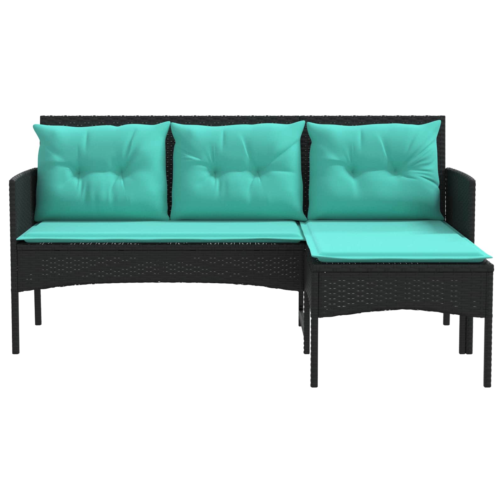 Ensemble de canapé de jardin avec coussin 2 pcs polyrotin - XIOS