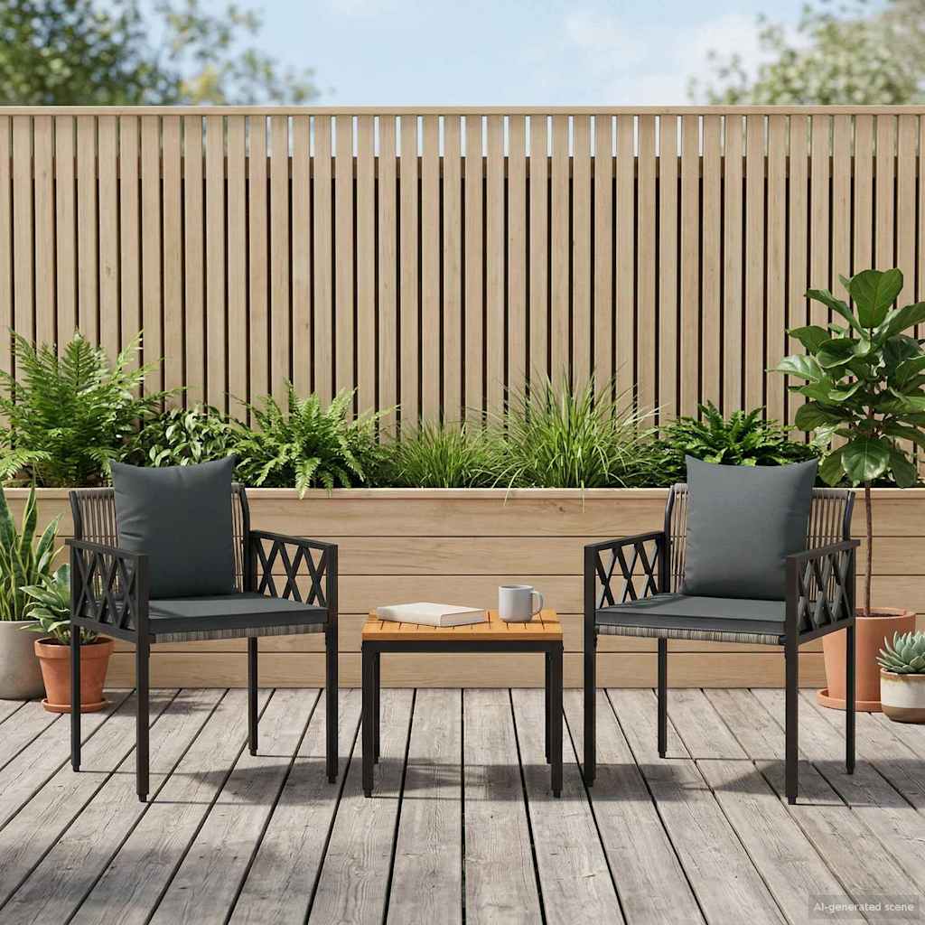 Ensemble de meubles d'extérieur 3 pcs Gris et Gris foncé - XIOS