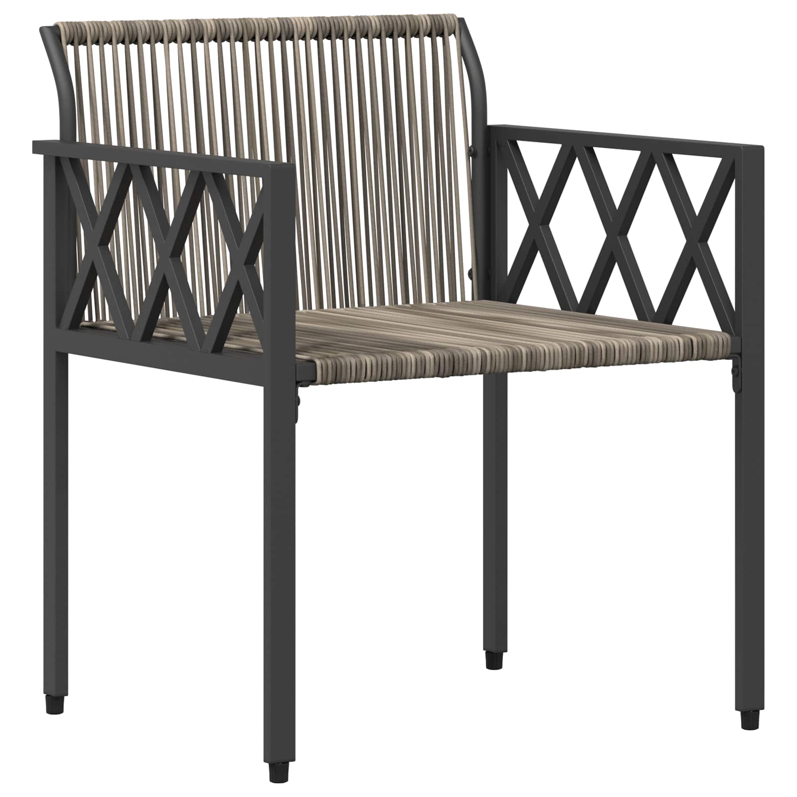 Ensemble de meubles d'extérieur 3 pcs Gris et bleu marine - XIOS