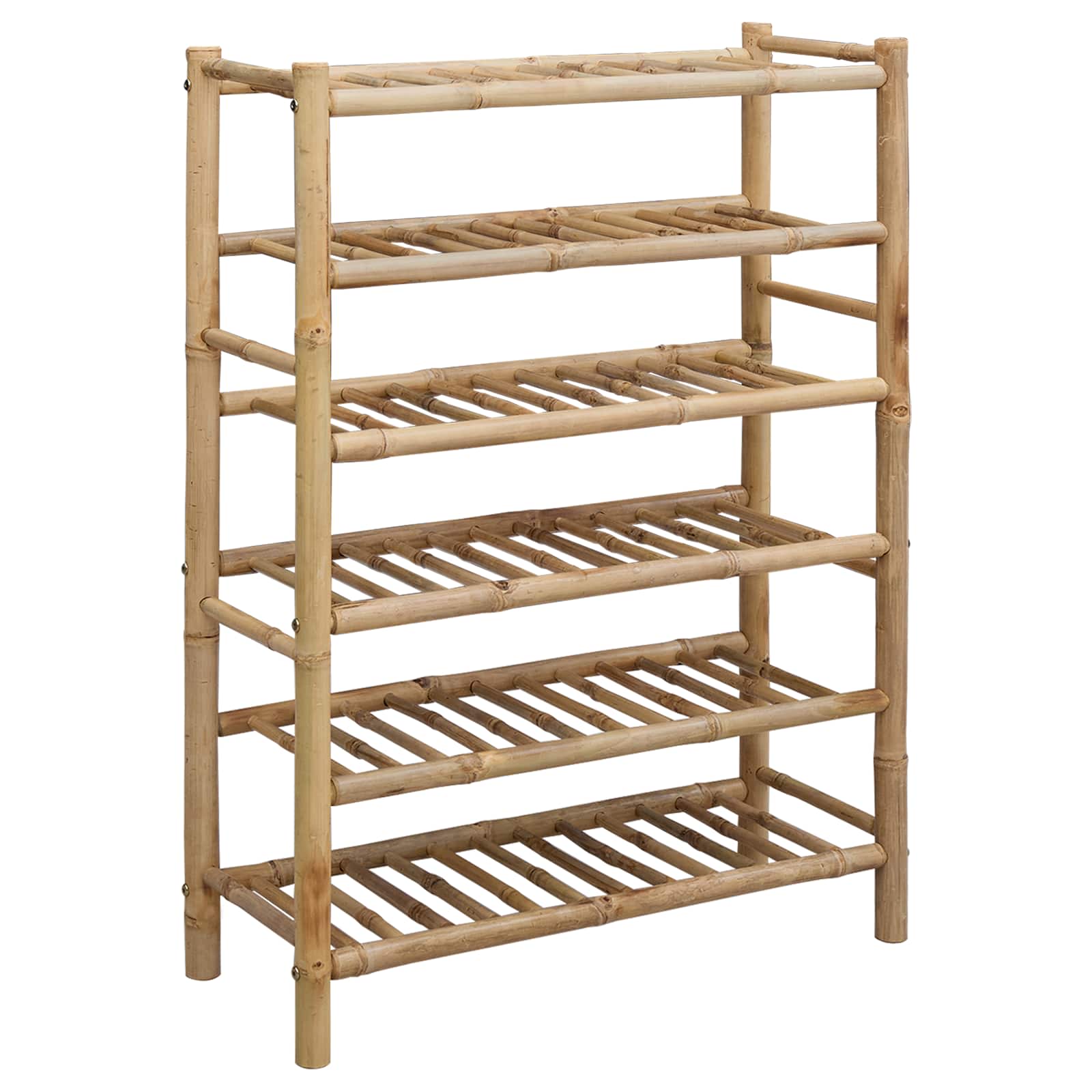 Rack à chaussures avec étagère Naturel 68 x 28 x 96 cm Bambou - XIOS
