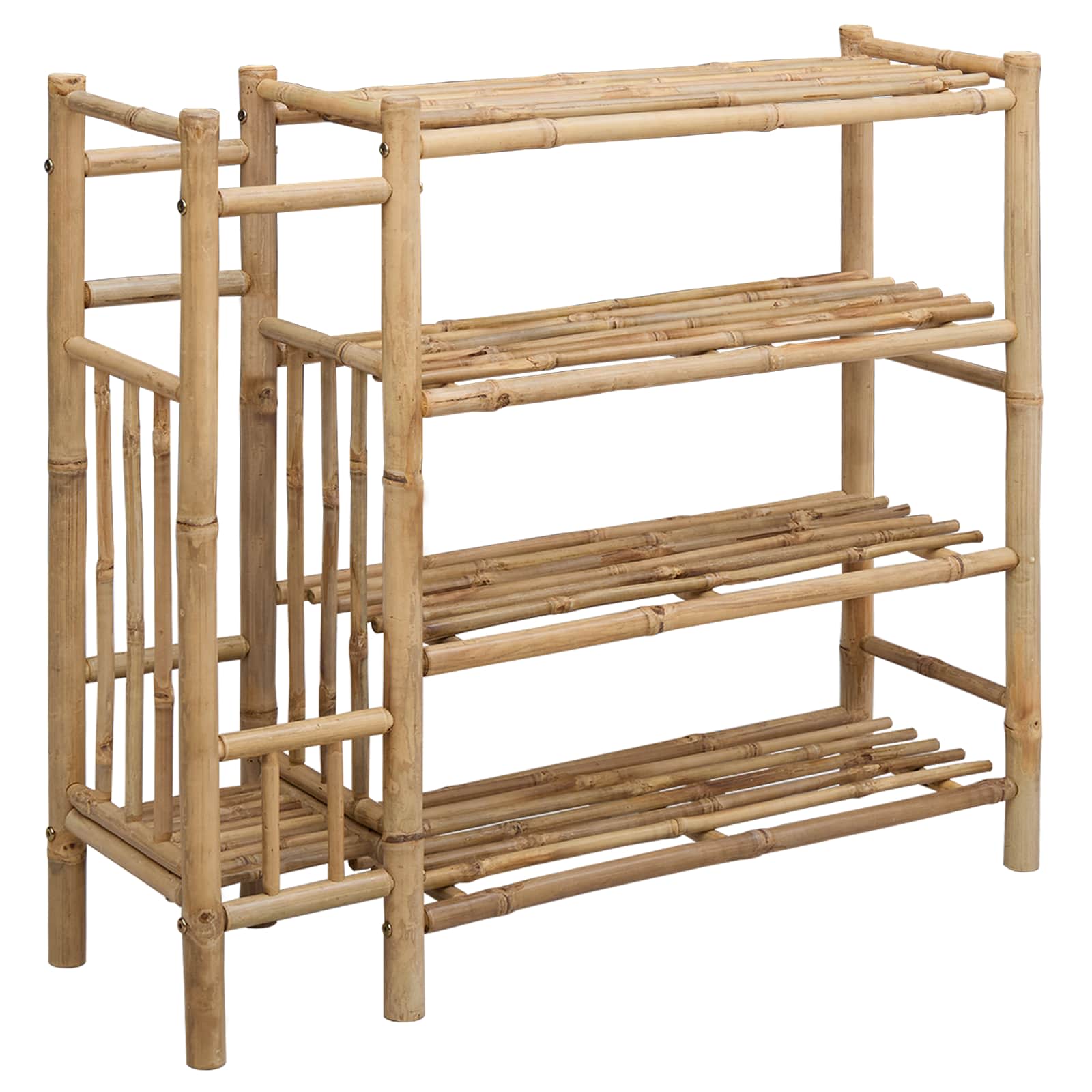 Rack à chaussures avec étagère Naturel 88 x 27 x 80 cm Bambou - XIOS