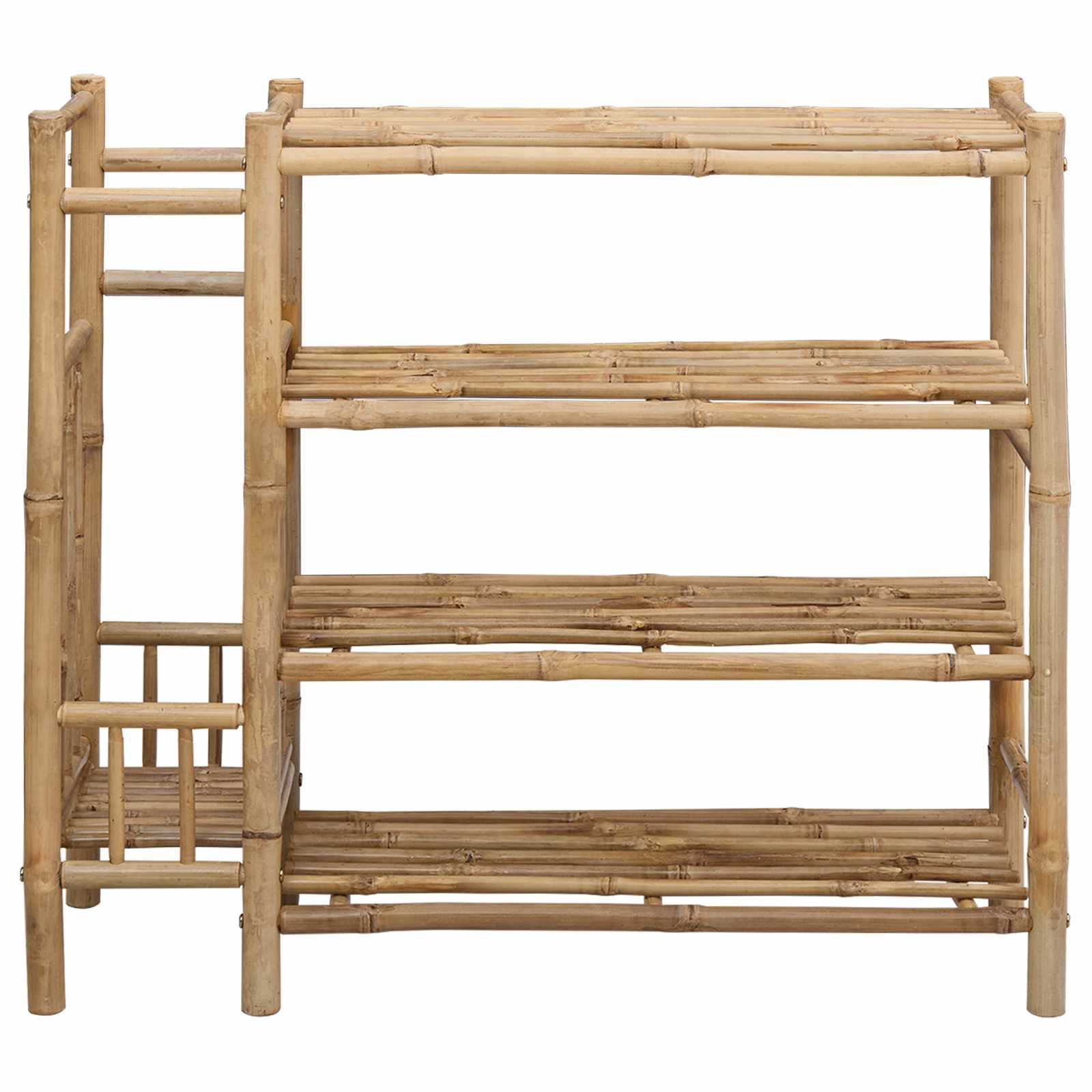 Rack à chaussures avec étagère Naturel 88 x 27 x 80 cm Bambou - XIOS