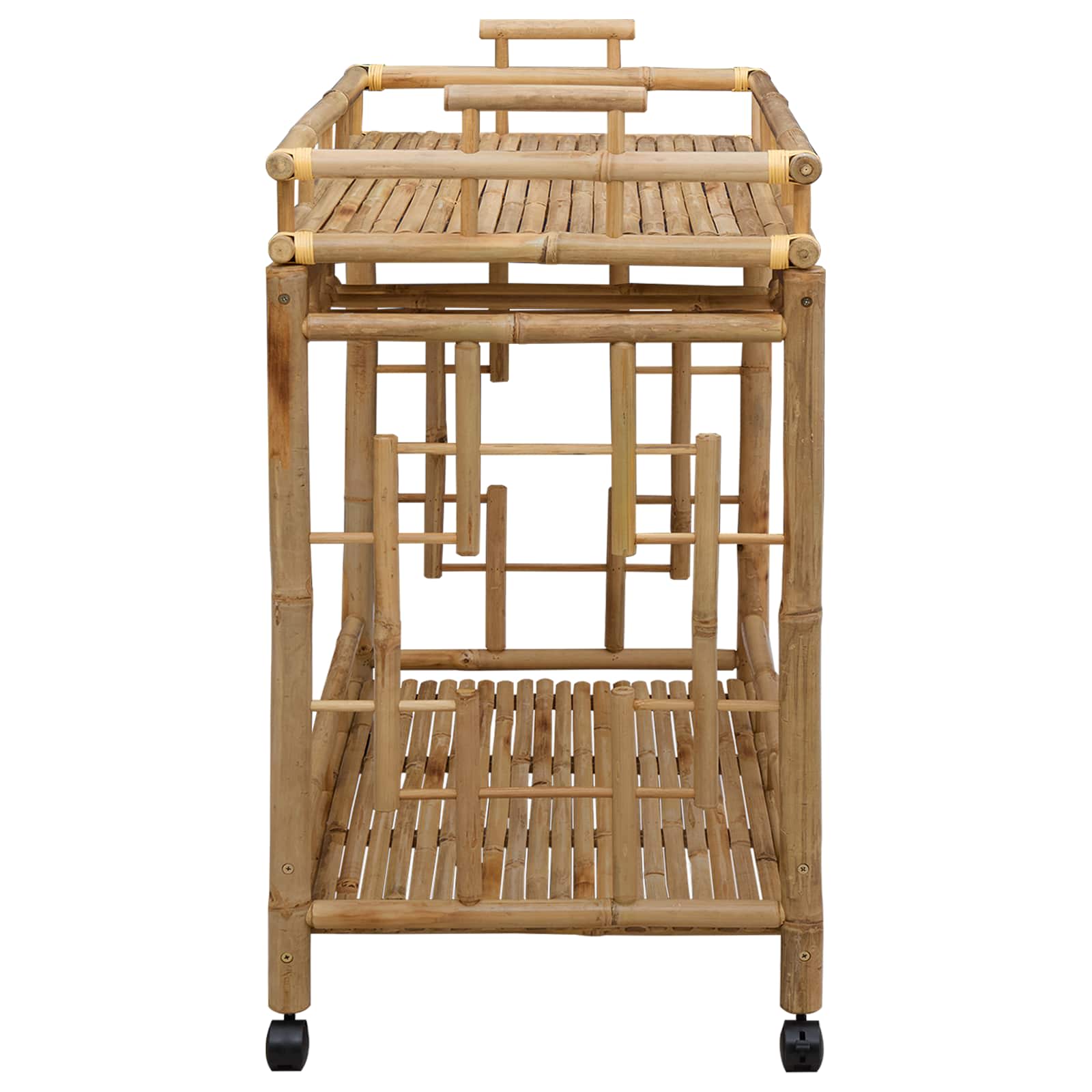 Chariot à vin avec roues Naturel 85 x 50 x 93 cm Bambou - XIOS