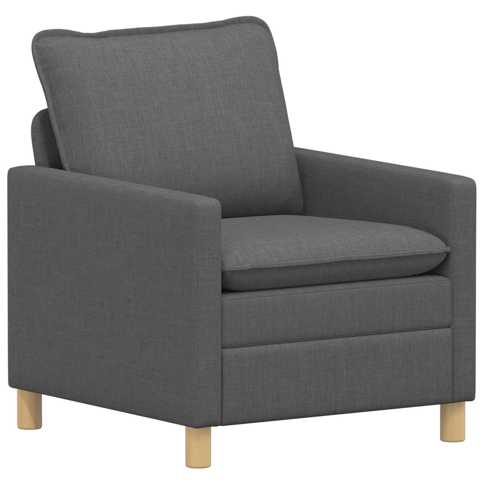 Ensemble de Canapés 2 pc Gris foncé Tissu